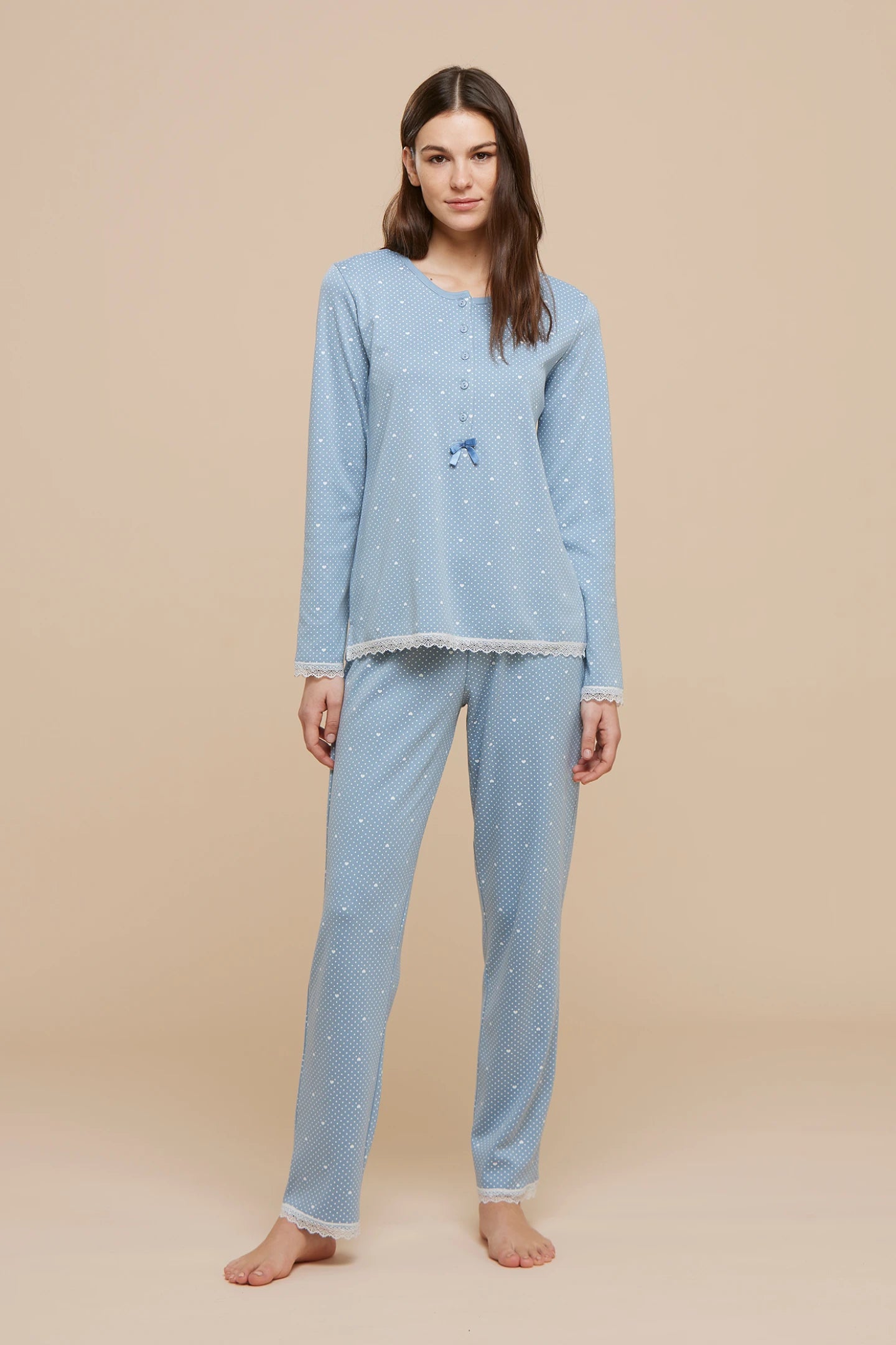 Caldo Cotone Noidinotte Notte Pigiama Donna Caldo Cotone Pigiama