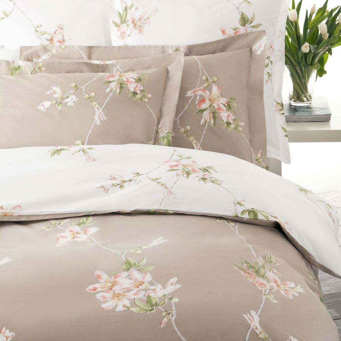 Completo Lenzuola Matrimoniale MIRABELLO Emporium - Chorisia Beige
