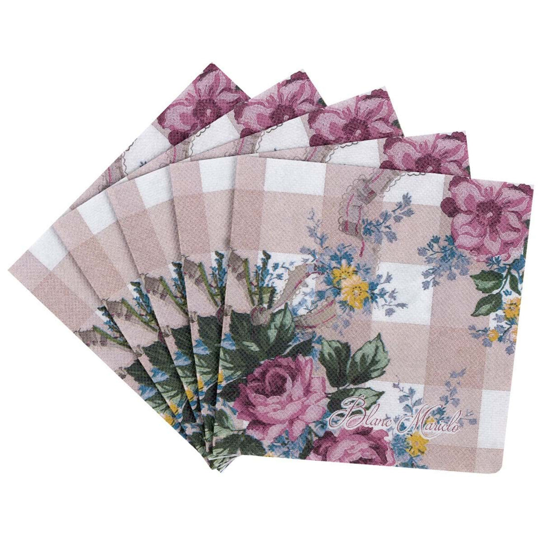 Set 30 Tovaglioli in Carta BLANC MARICLO' - Delirio Fiorito