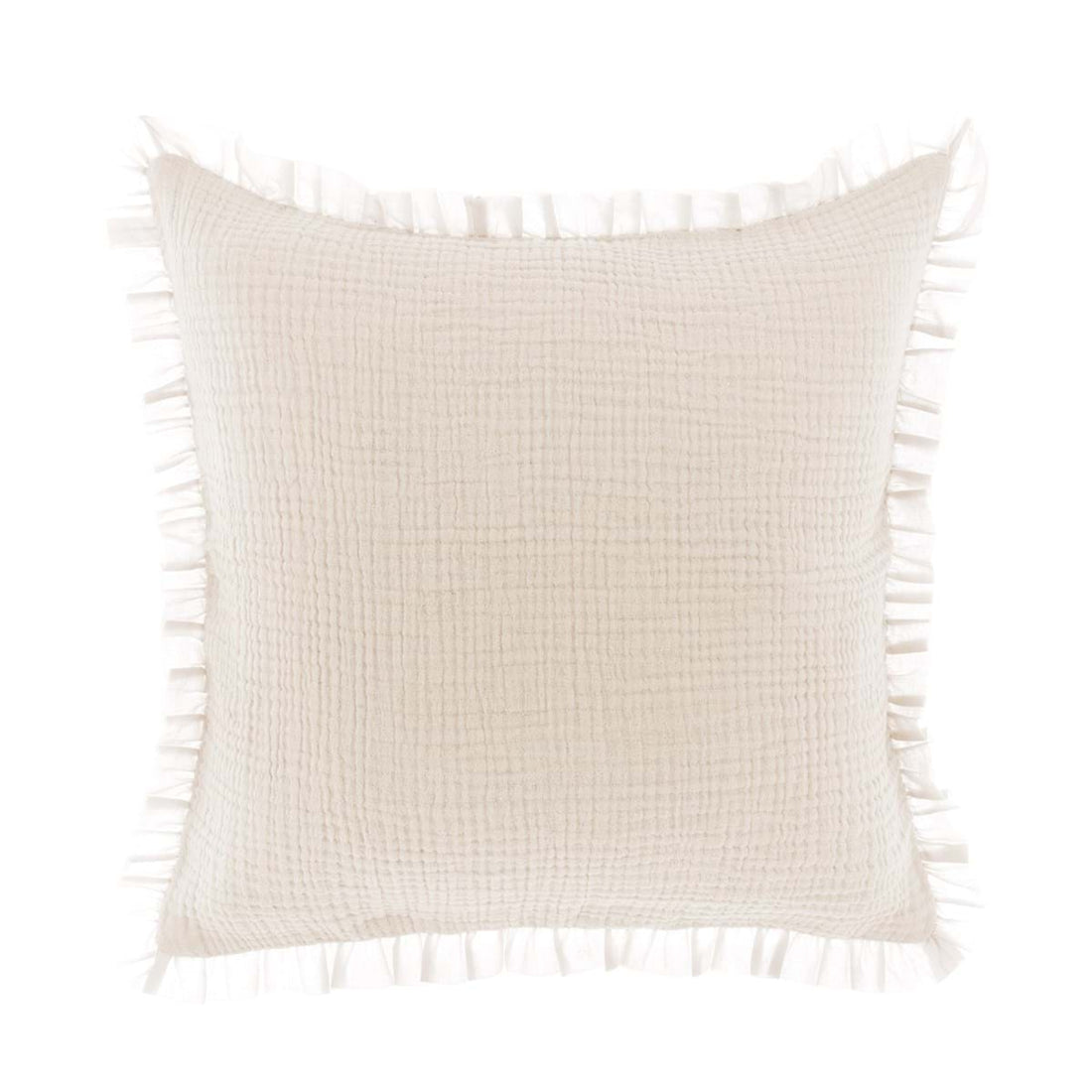 Cuscino Arredo in Cotone Trapuntato con Gala BLANC MARICLO' - La Rochelle