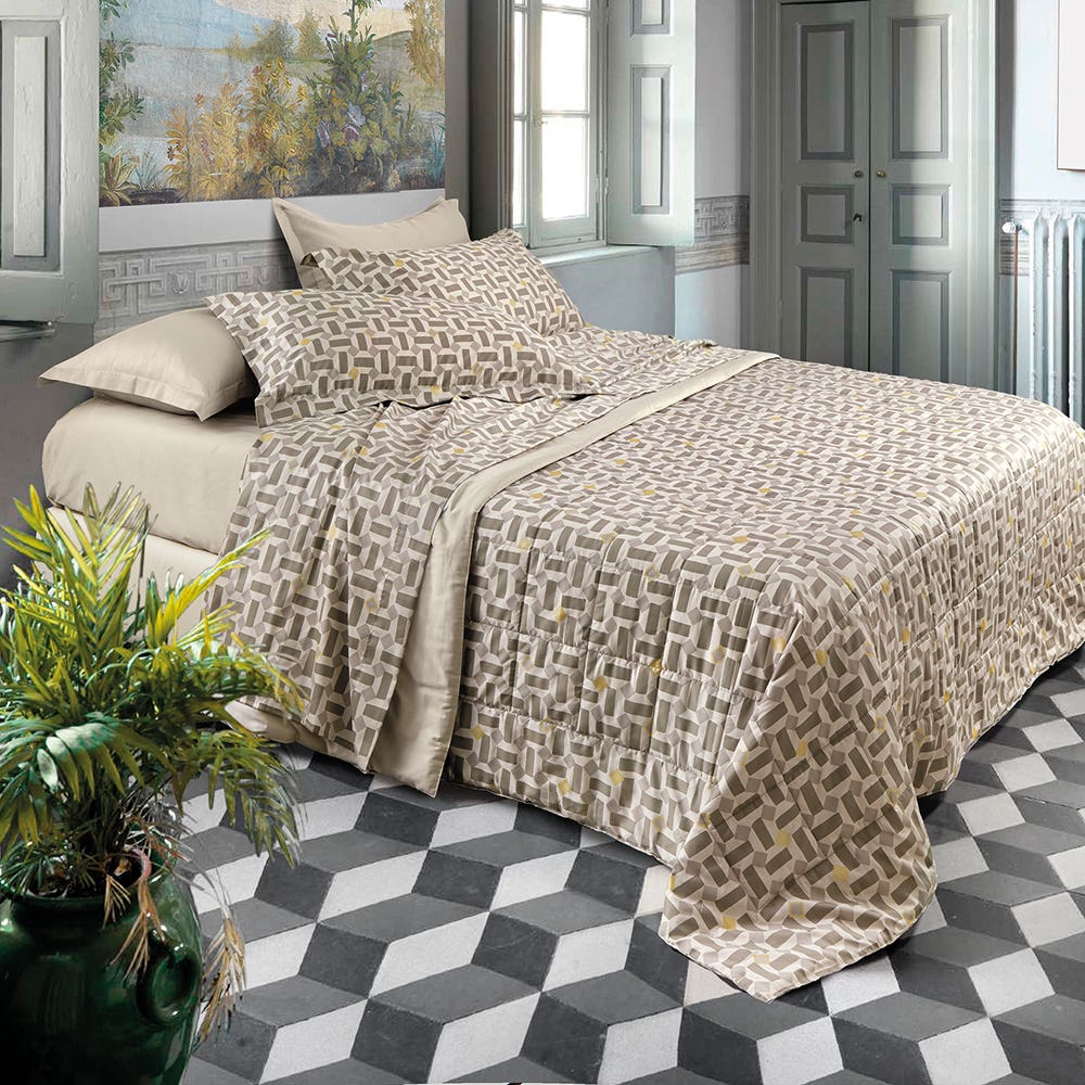 Copriletto Trapuntato Matrimoniale in Raso SOMMA Ottavia