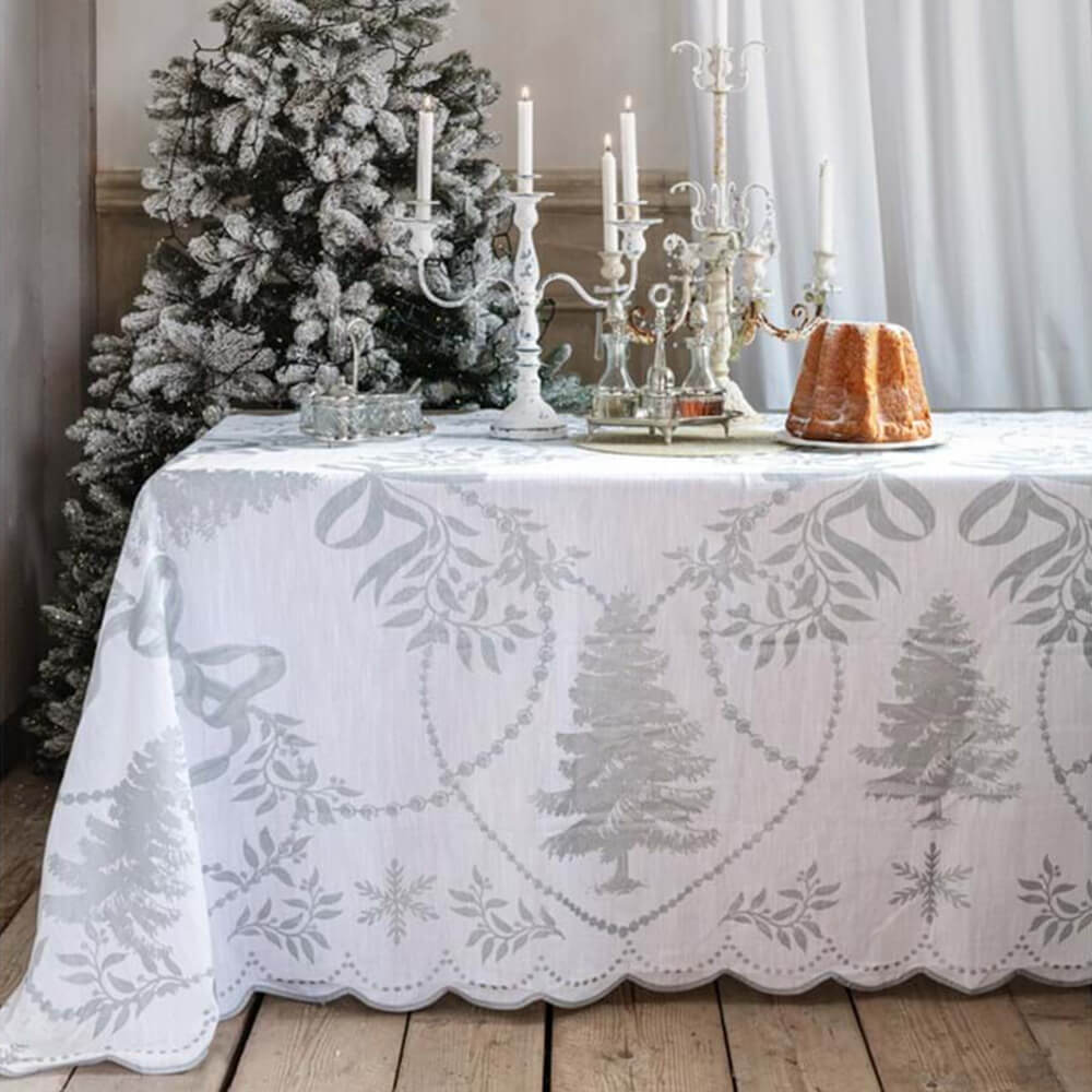 Runner BLANC MARICLO' - Shiny Christmas