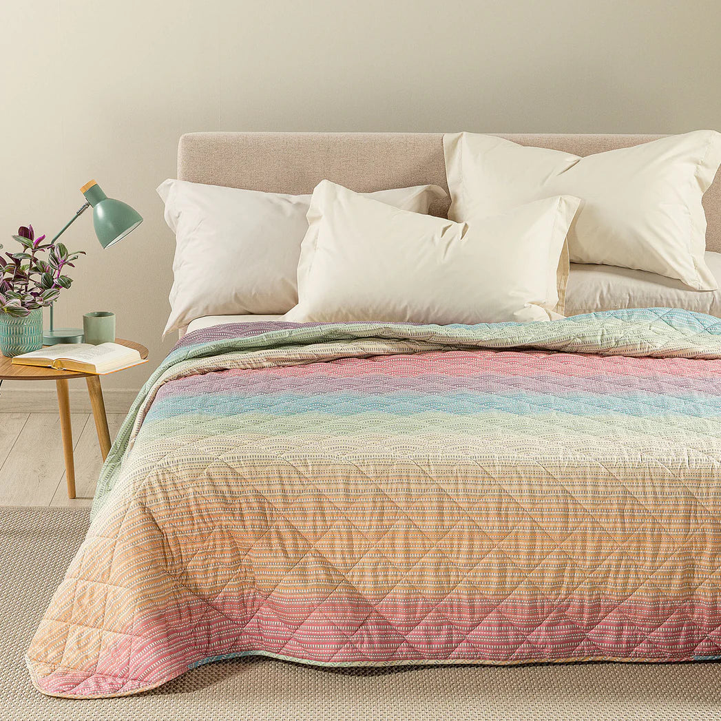 Copriletto Trapuntato Microfibra CALEFFI Modern Iride