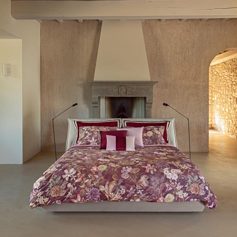 Trapunta Invernale in Raso di cotone FAZZINI - Protea Burgundy Malva