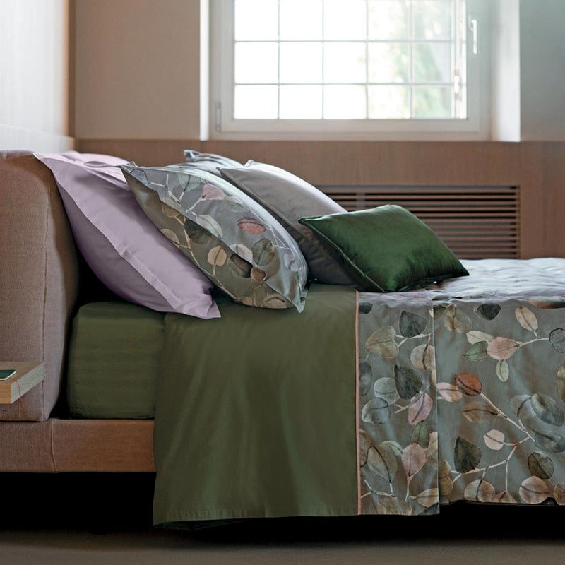 Trapunta Invernale Matimoniale in Percalle di Cotone FAZZINI - Sabi Sabi Grigio Verde