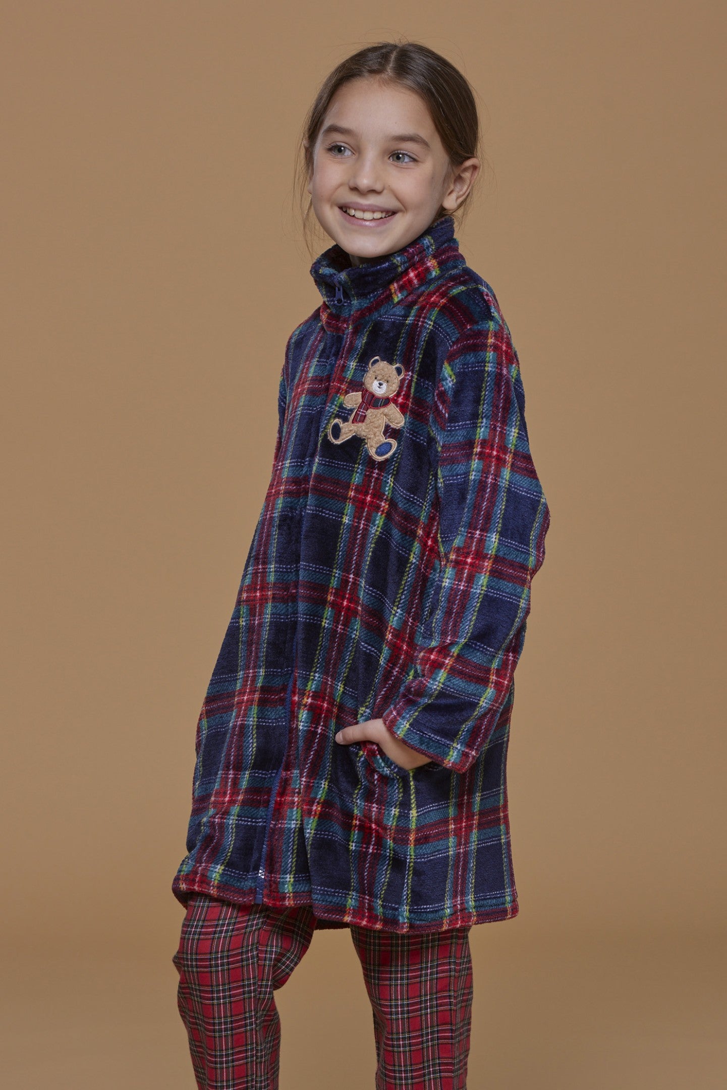 Coral Vestaglia Bimbo Con Zip Vestaglia Bambina E Bambino In Coral