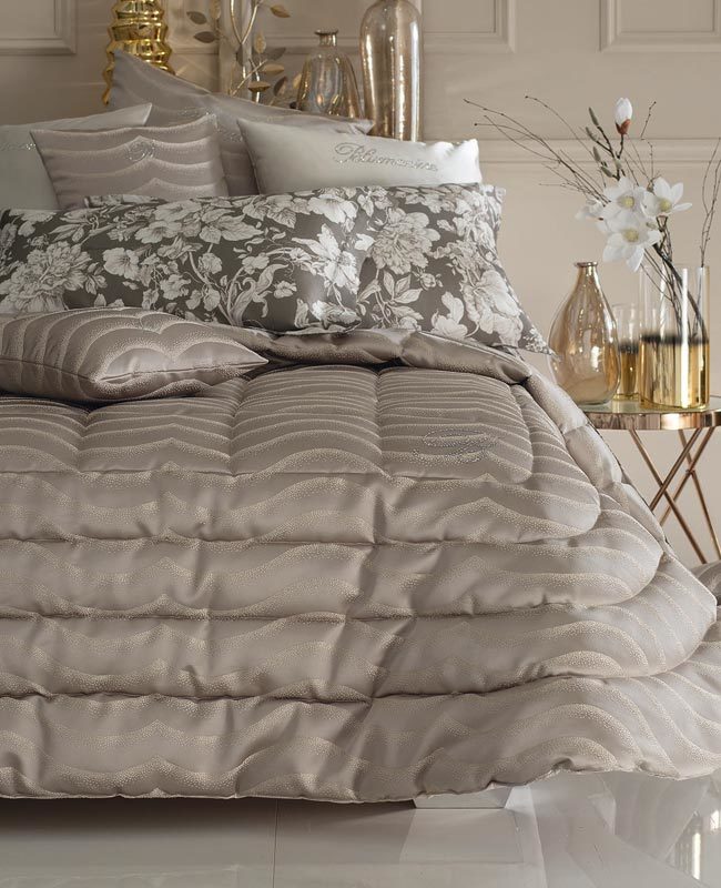 Trapunta Matrimoniale Jacquard BLUMARINE - Jasmine Cipria