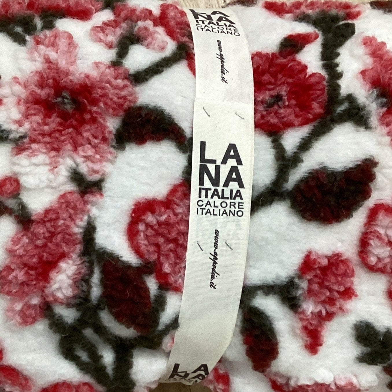 Plaid Blanket in Boiled Wool LANA ITALIA - Camellia 
