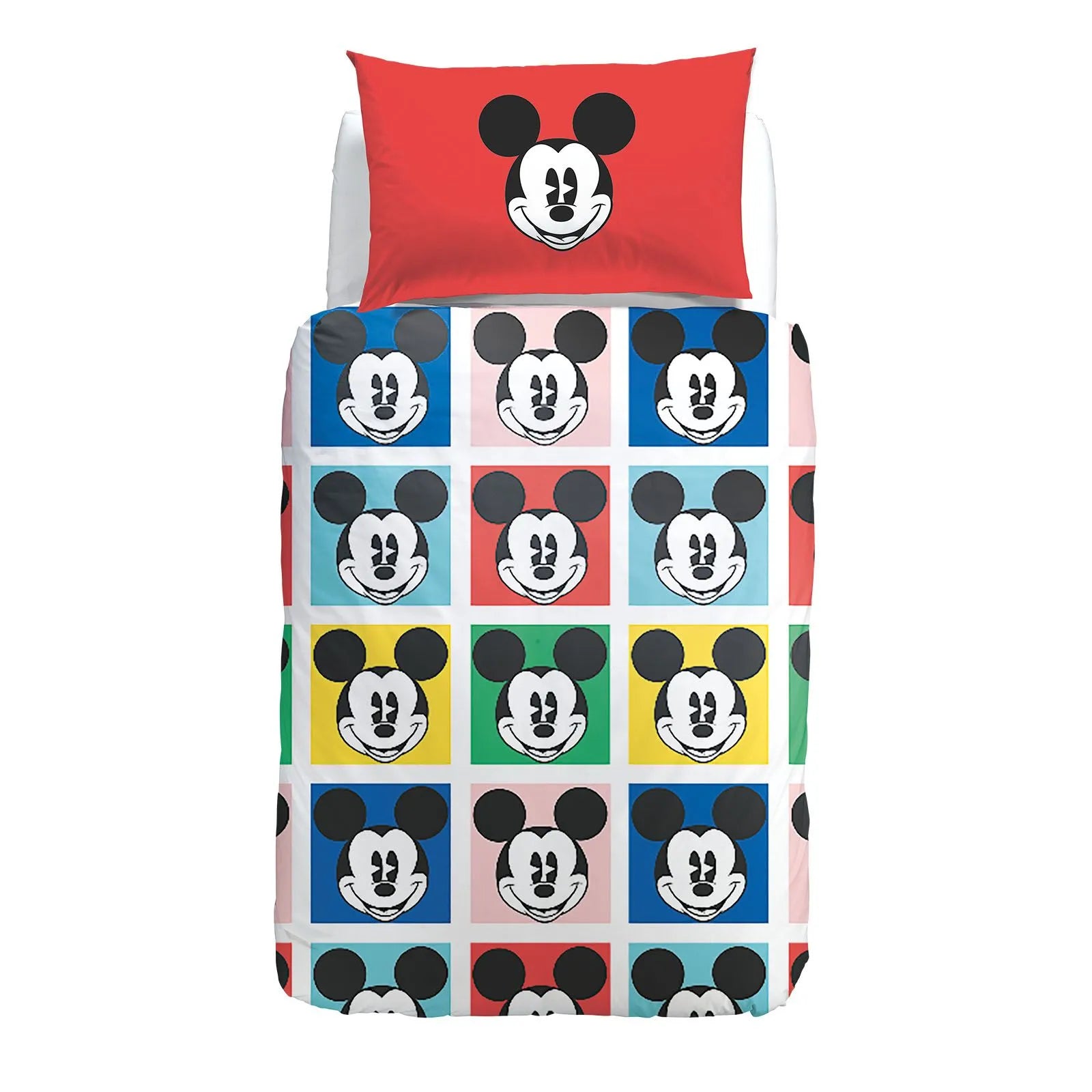 CALEFFI Cotton Single Duvet Cover Set - MIckey Colors