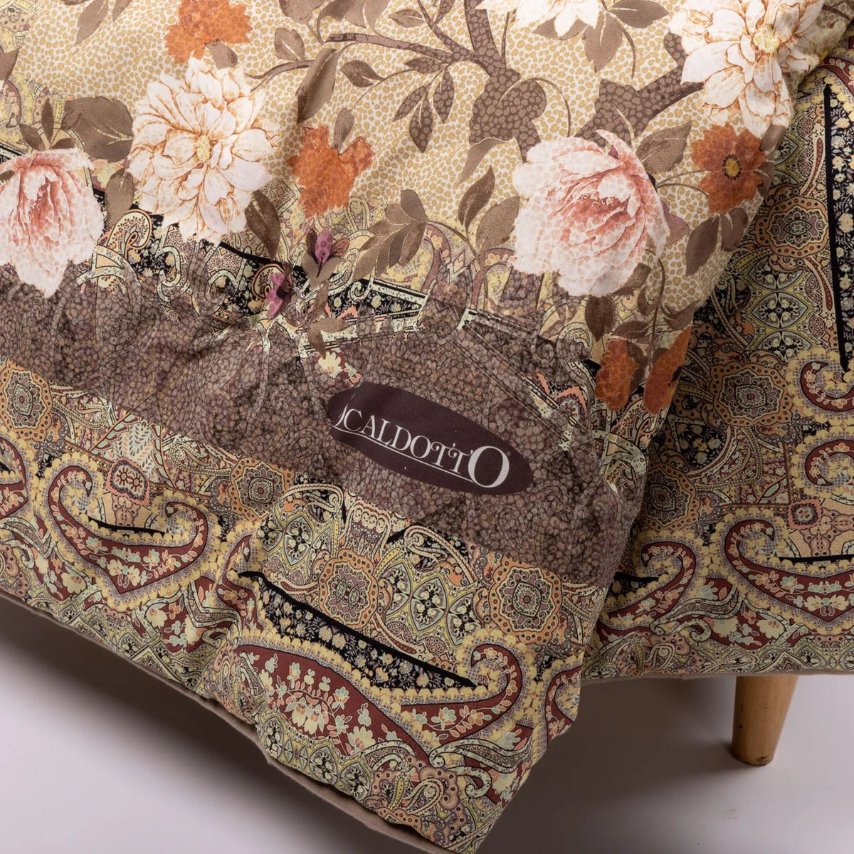 Plaid Trapuntato Scaldotto in Cotone CALEFFI - Giava Ambra