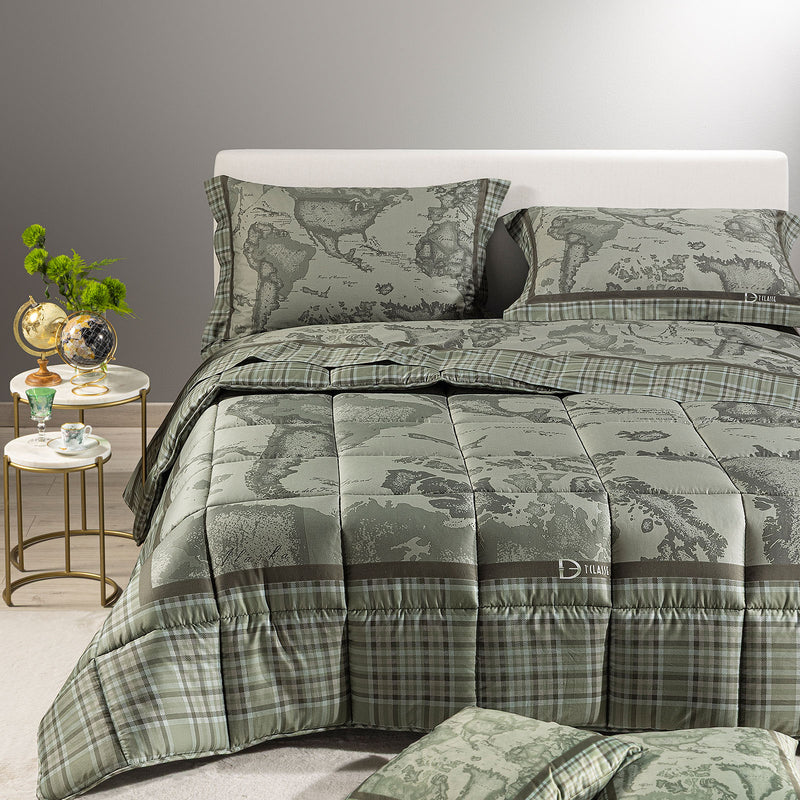 Trapunta Invernale in Raso ALVIERO MARTINI 1^ CLASSE - Geo Tartan Green