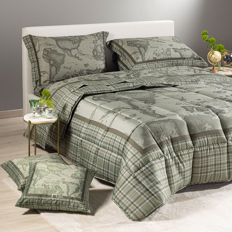 Trapunta Invernale in Raso ALVIERO MARTINI 1^ CLASSE - Geo Tartan Green