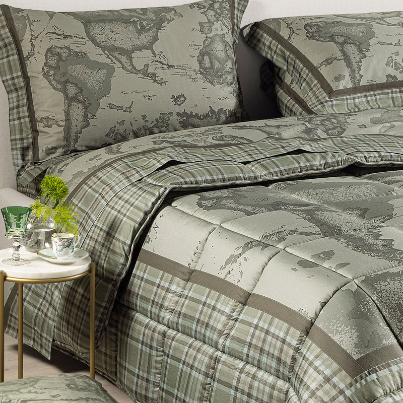 Trapunta Invernale in Raso ALVIERO MARTINI 1^ CLASSE - Geo Tartan Green