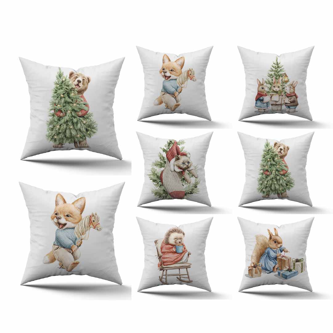 Christmas Digital Print Pillow Cover - Cindy