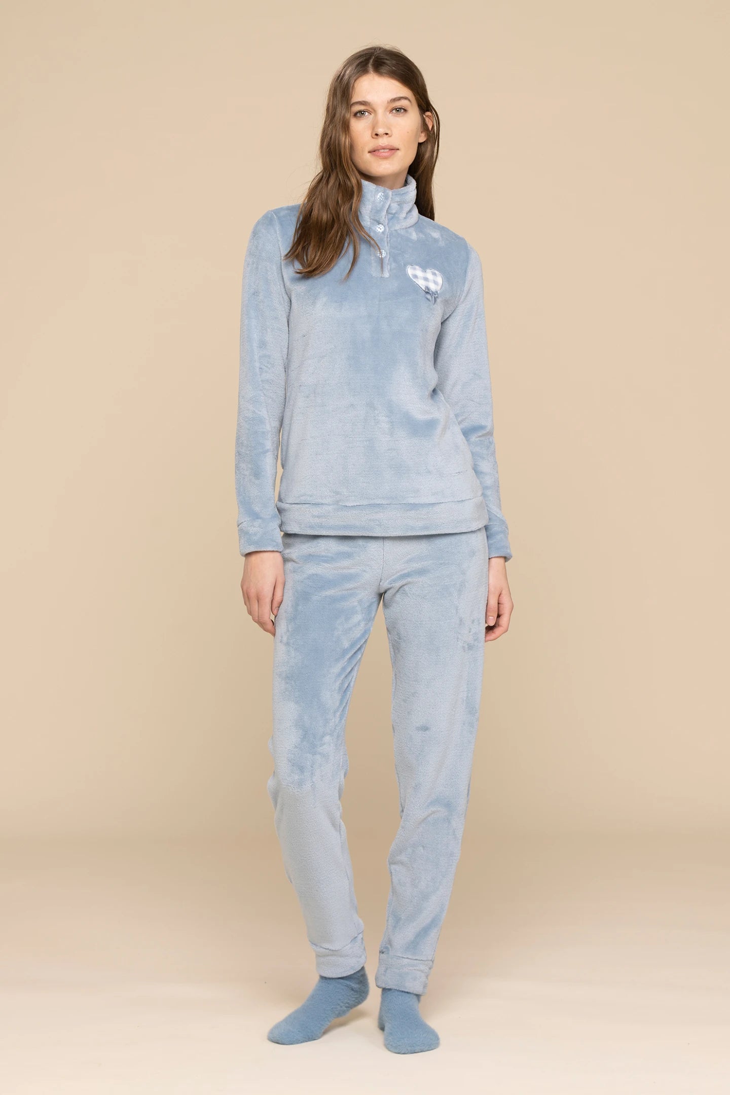 Pigiama donna Coral Fleece NOI DI NOTTE - Vichy Unito