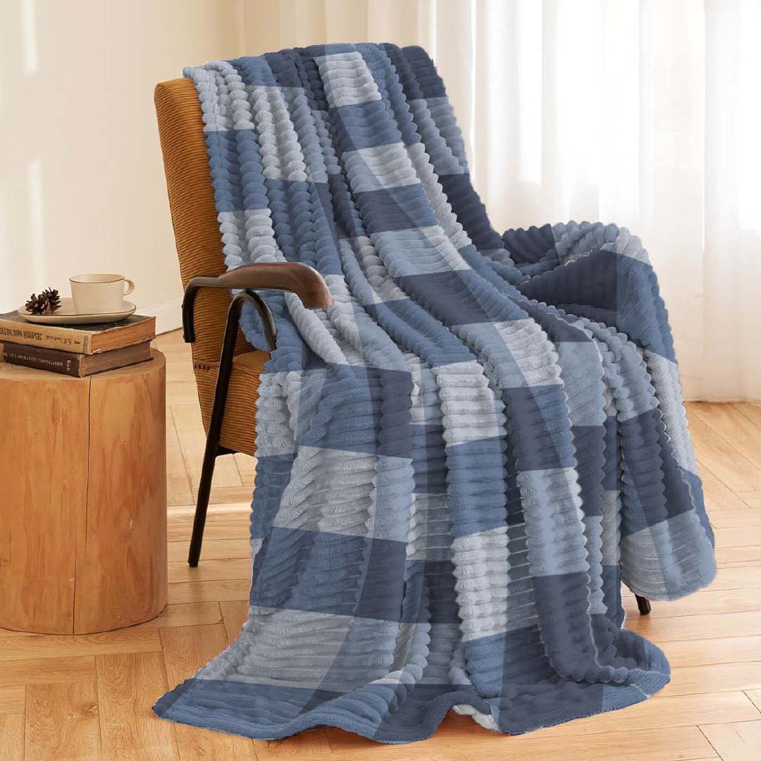 Plaid Canetè Stampato con Sherpa - Bond