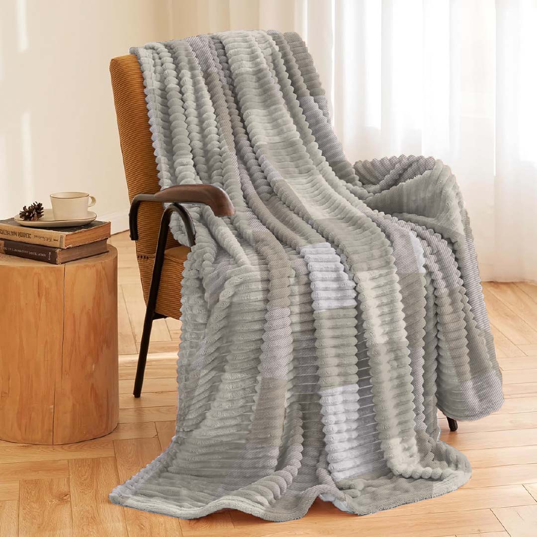 Plaid Canetè Stampato con Sherpa - Bond