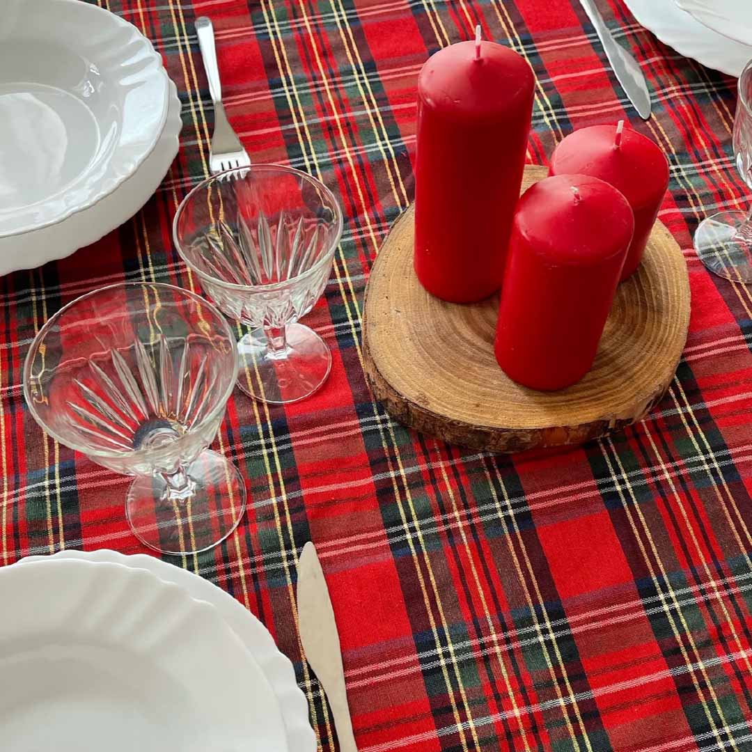 Tovaglia Tartan in Cotone Tinto in Filo No Stiro - Roy