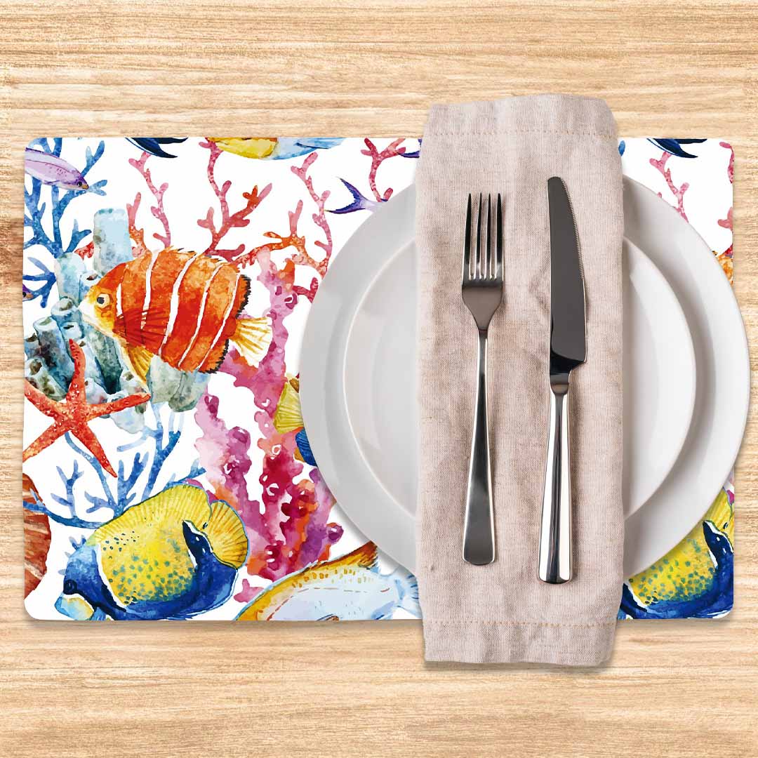 Set 4 Tovagliette Americane Plastificate - Coral Liberty