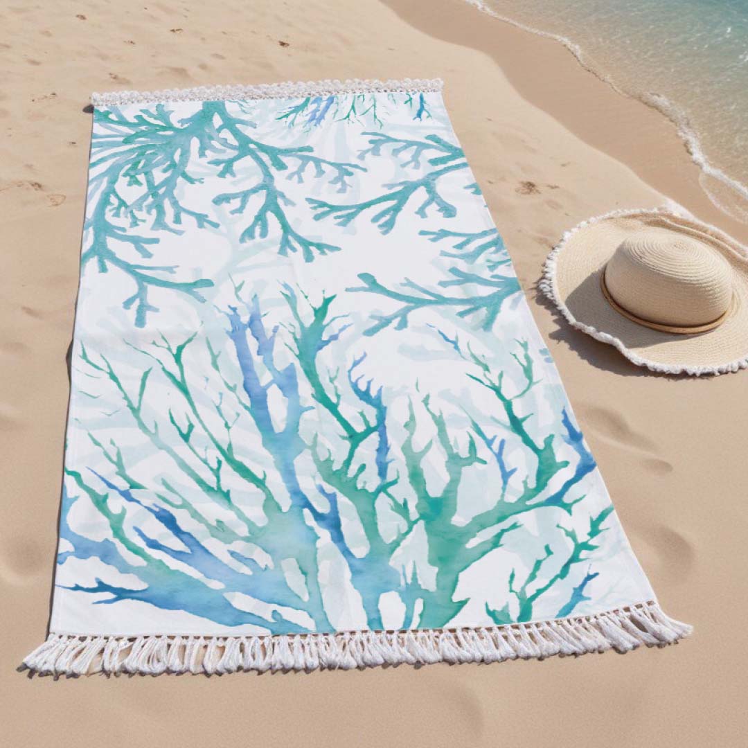 Telo mare Fouta con Stampa Digitale in Cotone - Keren