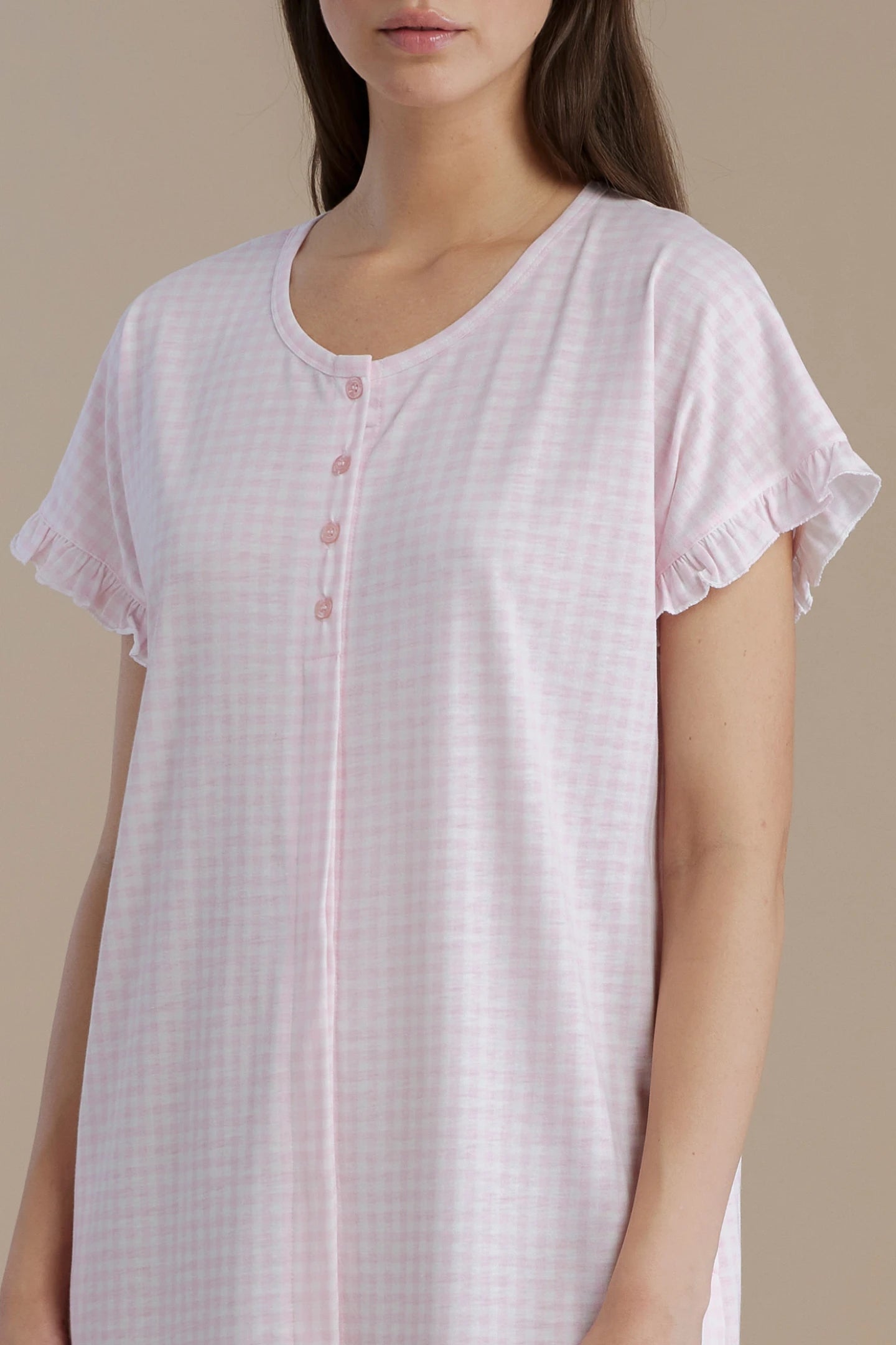 Camicia da Notte Manica Corta in Cotone Supima