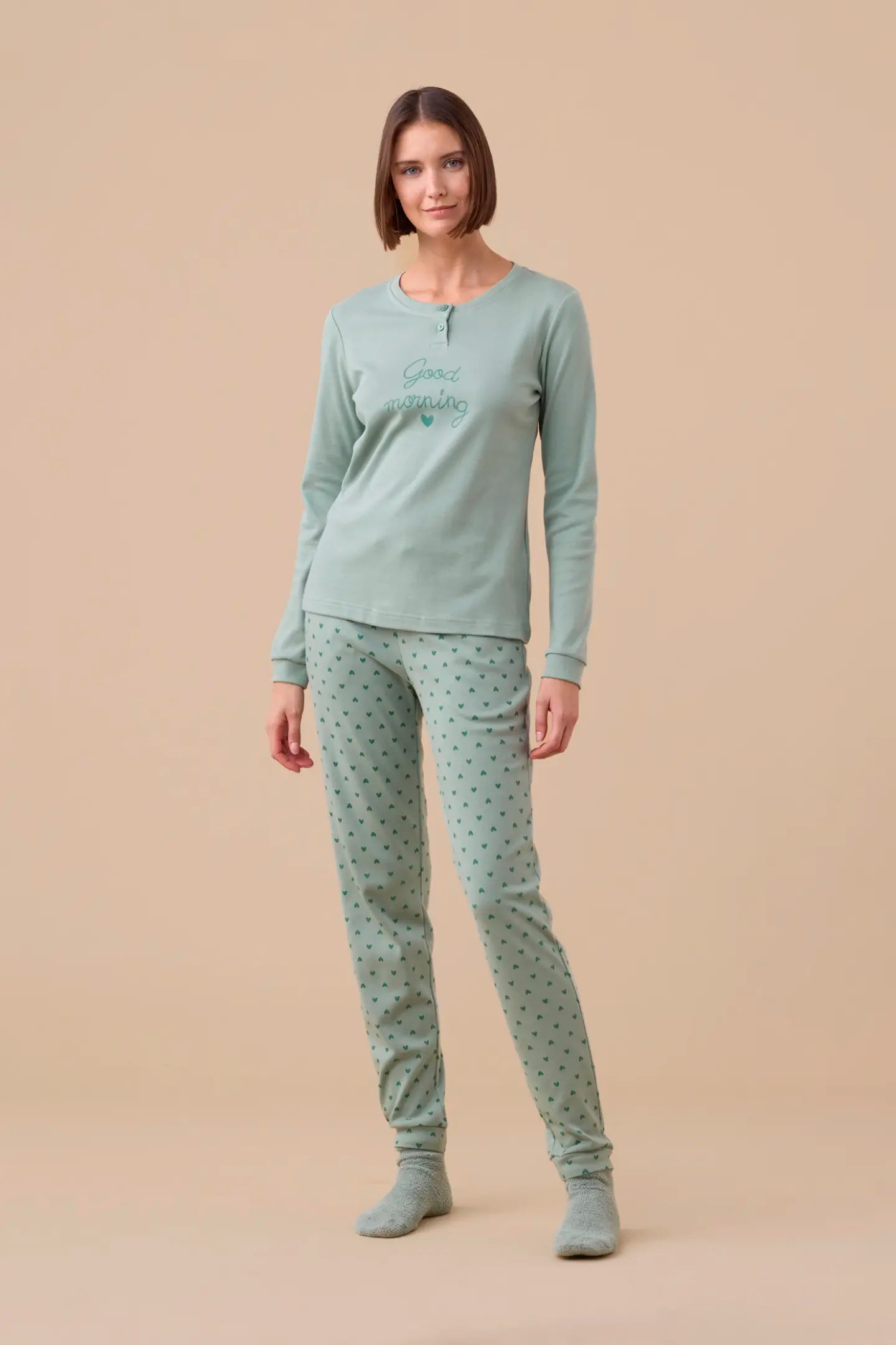 Pigiama donna caldo cotone NOI DI NOTTE - Morning