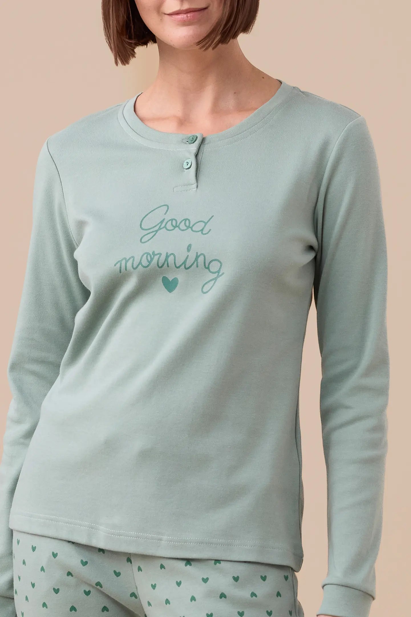 Pigiama donna caldo cotone NOI DI NOTTE - Morning