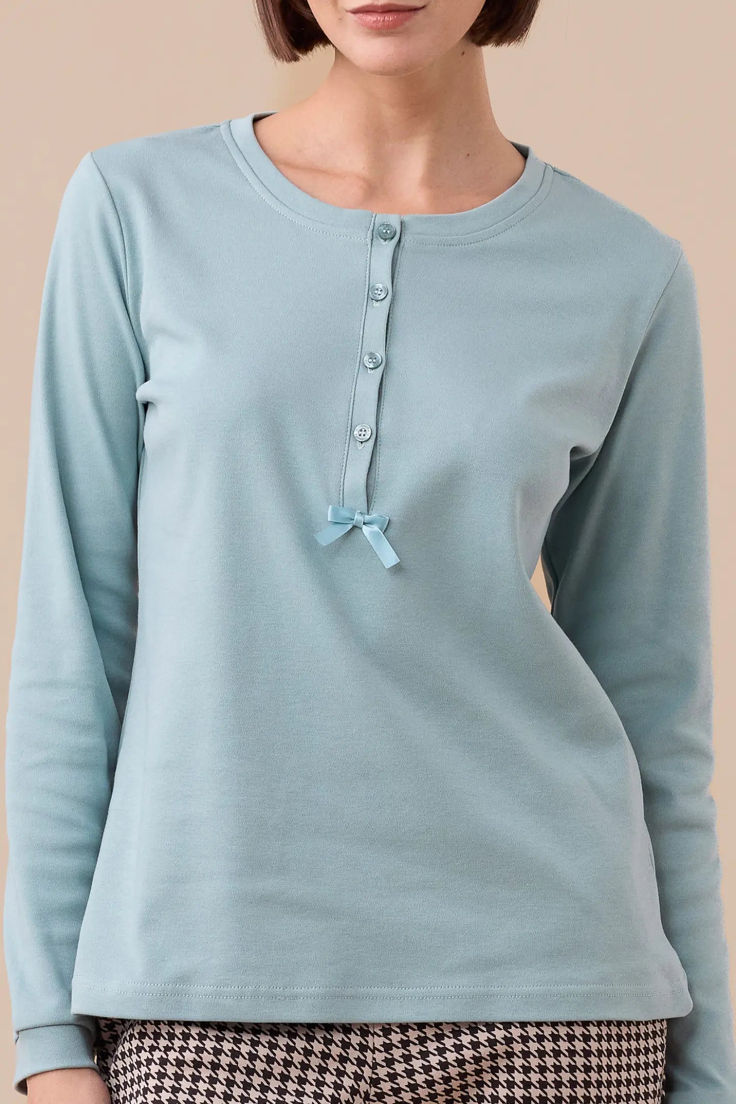 Pigiama donna caldo cotone NOI DI NOTTE - Trim