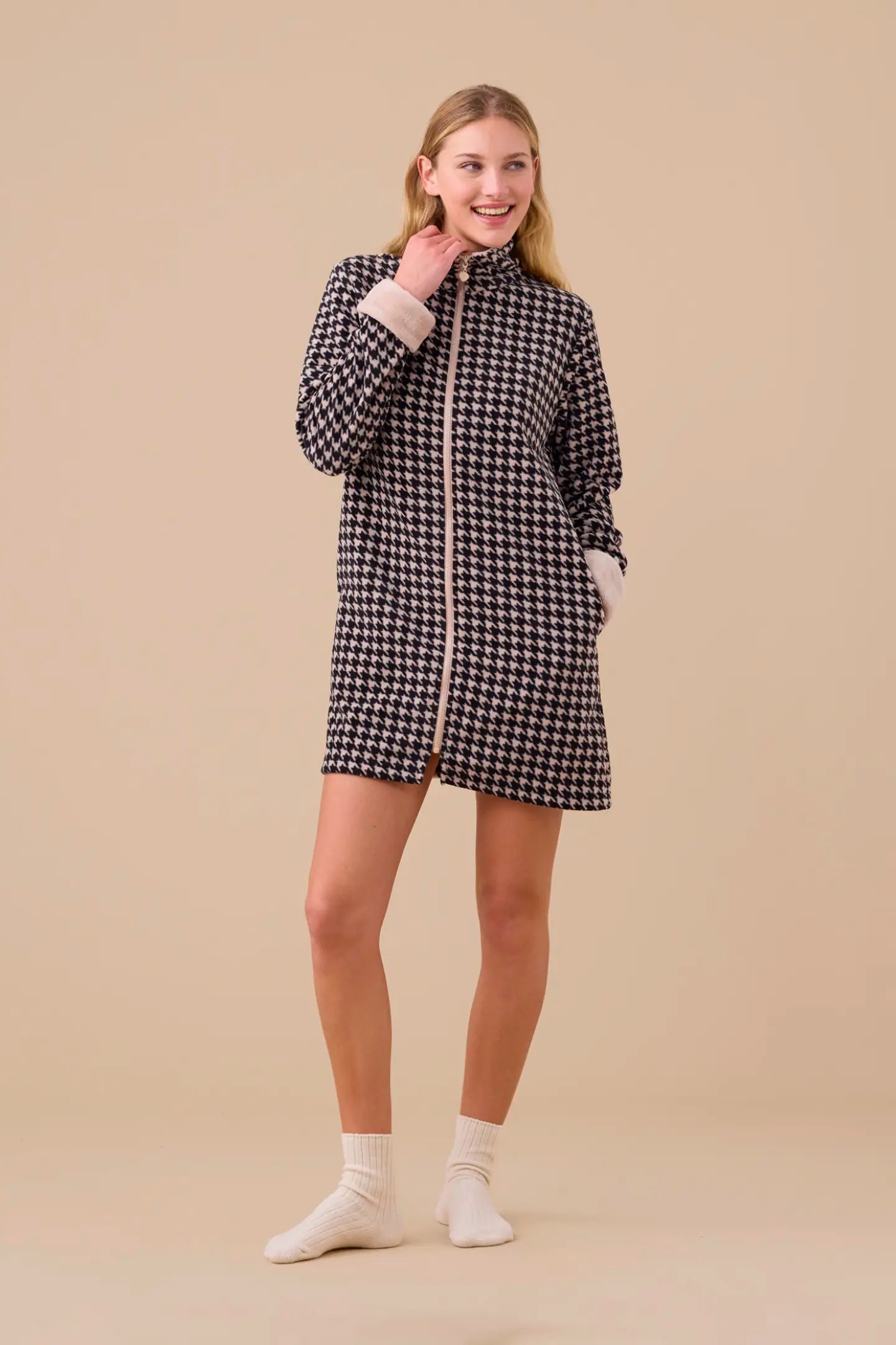 Vestaglia Donna in Micropile NOI DI NOTTE - Poule