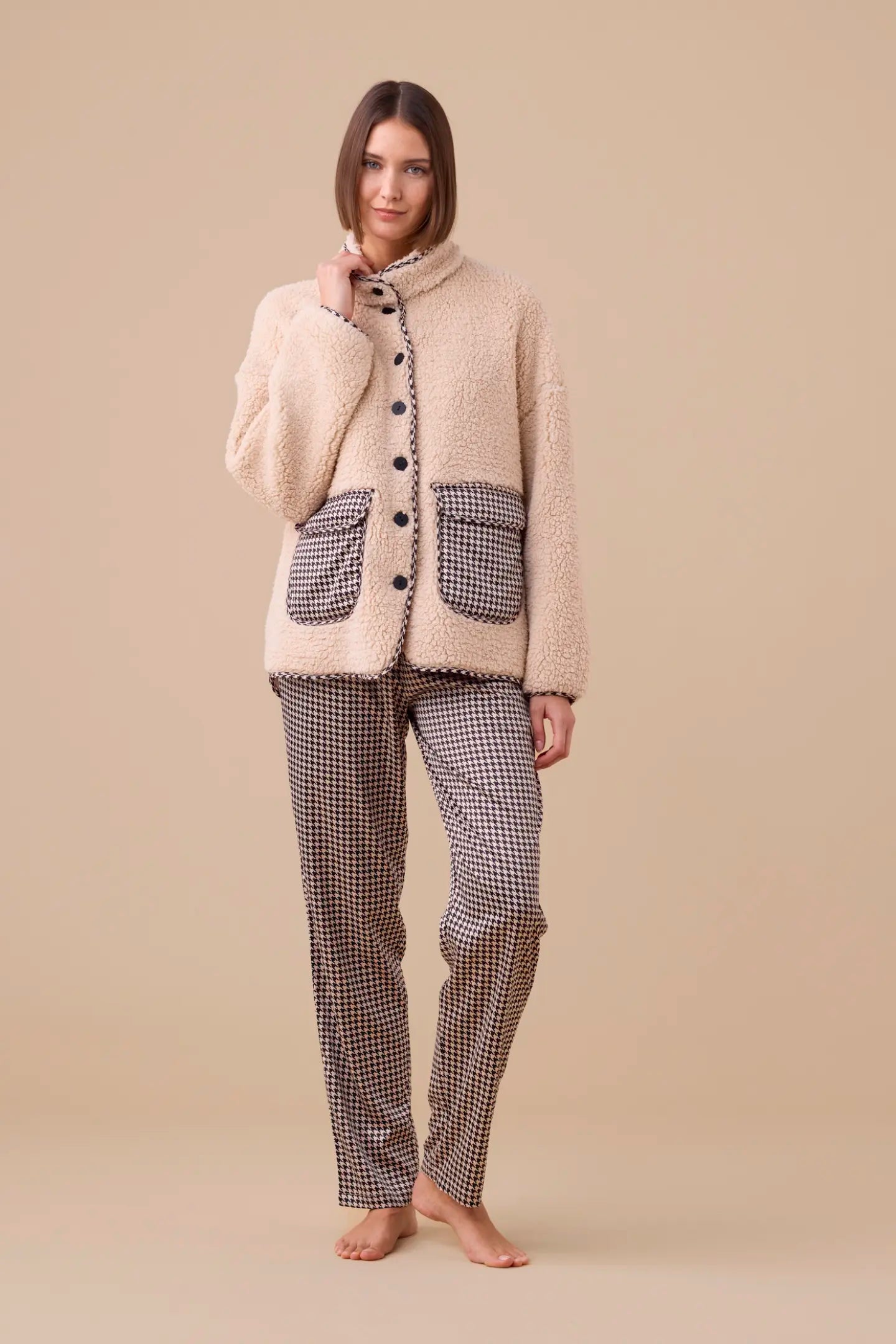 Giacca Donna Double Face in Eco Agnellino NOI DI NOTTE - Sheepy