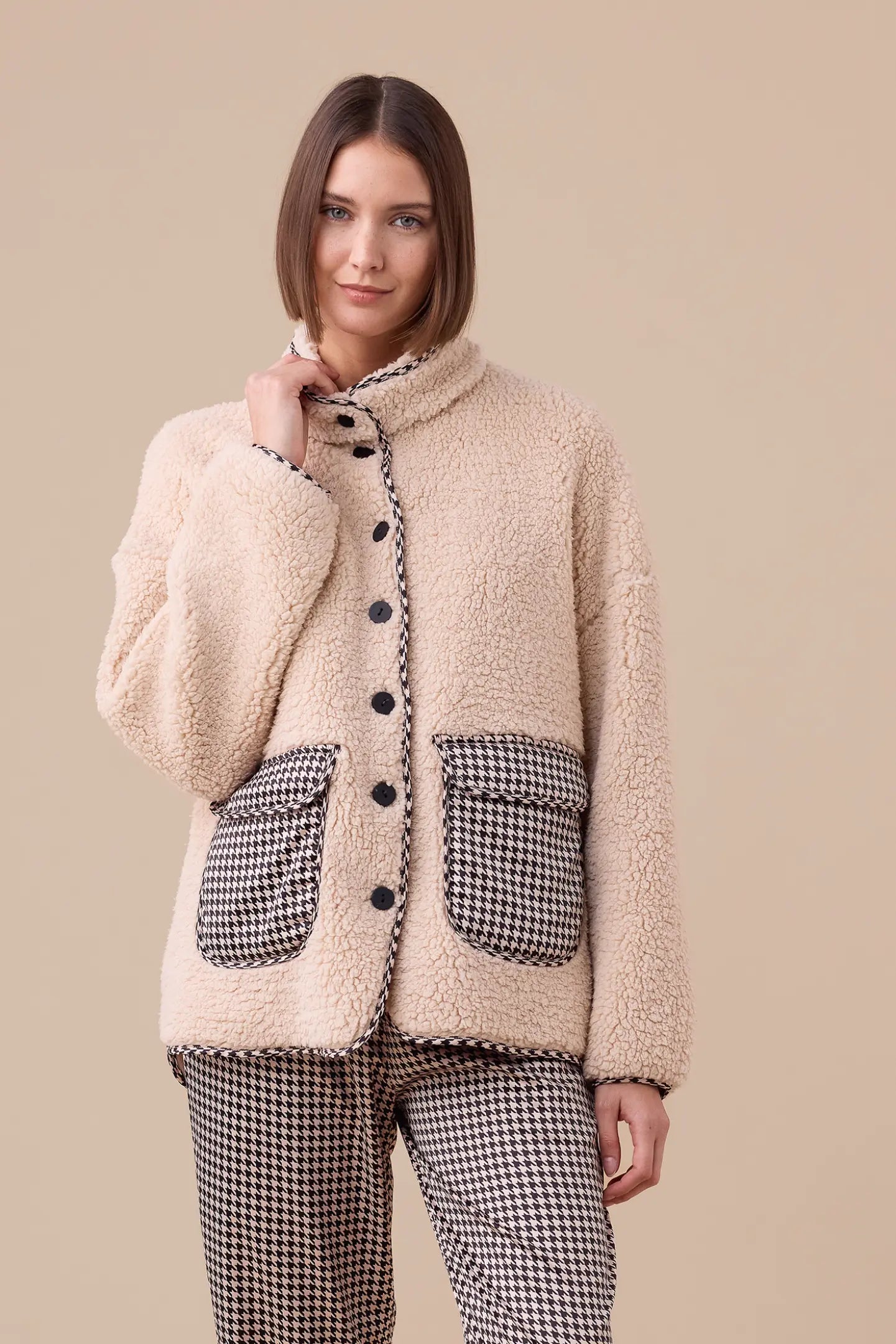 Giacca Donna Double Face in Eco Agnellino NOI DI NOTTE - Sheepy