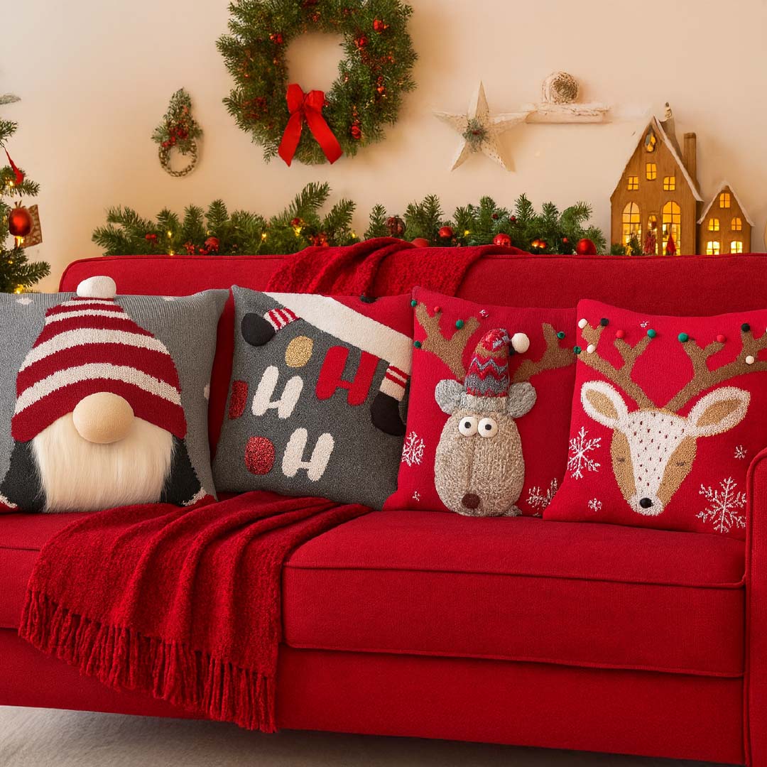 Cuscino Decor Natale con applicazioni - Dinal