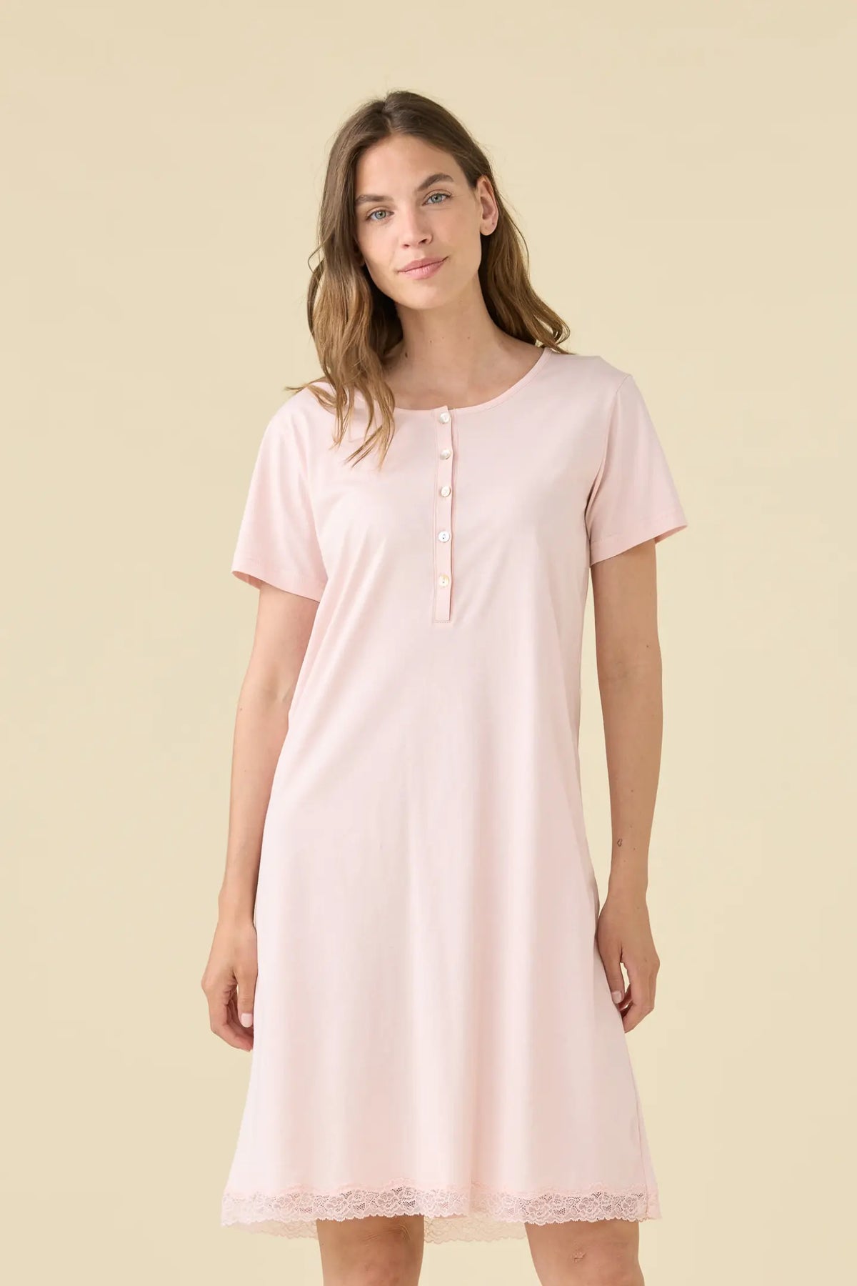 Camicia da Notte Mezza Manica in Cotone NOI DI NOTTE - Essential