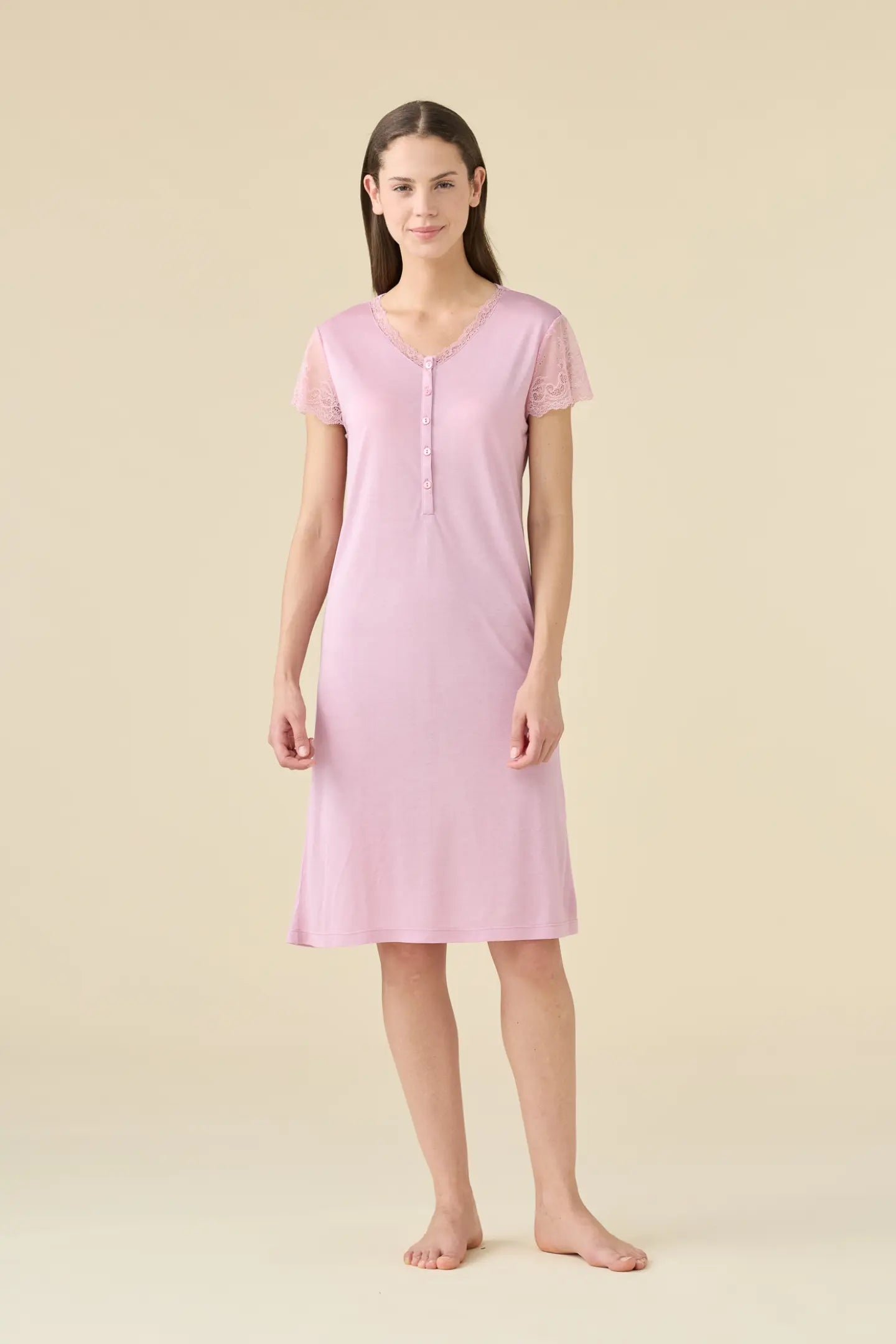 Camicia da Notte Manica Corta in Modal NOI DI NOTTE - Softness