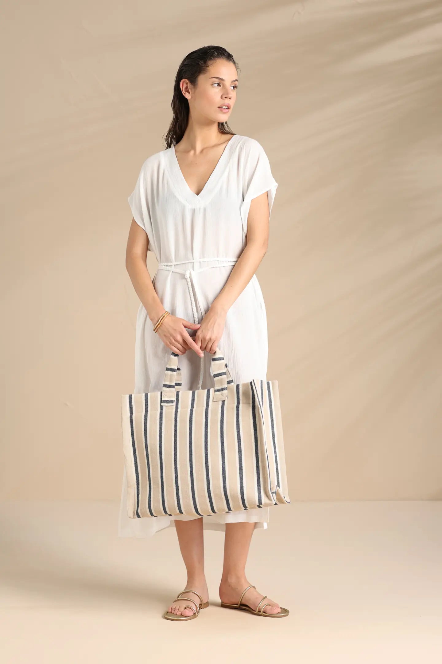 Borsa Mare con Zip NOI DI NOTTE - Stripes
