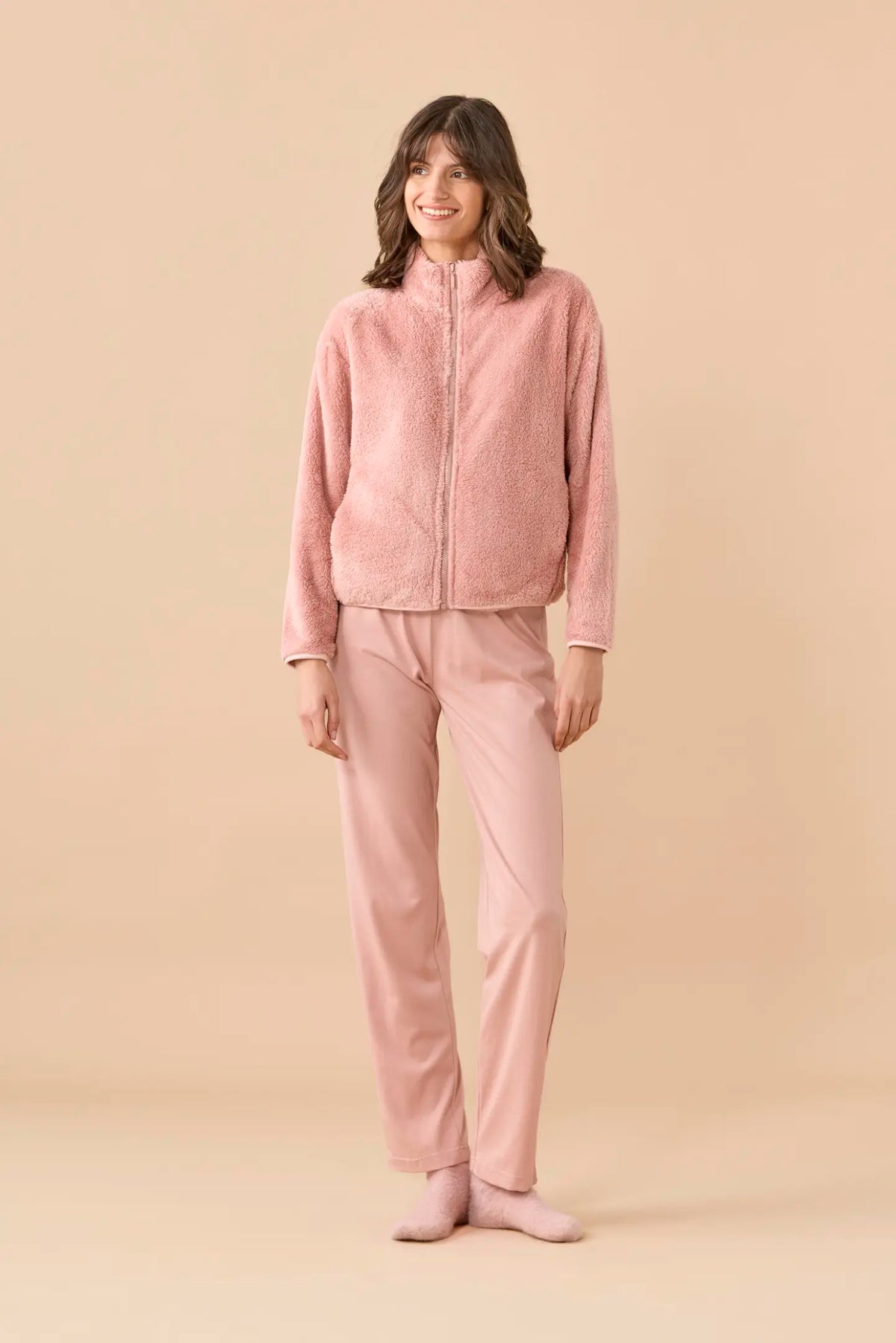 Giacca vestaglia donna in Ecopelliccia NOI DI NOTTE - Funny & Tartan