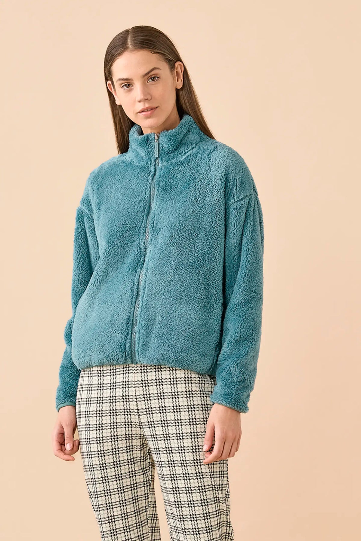 Giacca vestaglia donna in Ecopelliccia NOI DI NOTTE - Funny & Tartan