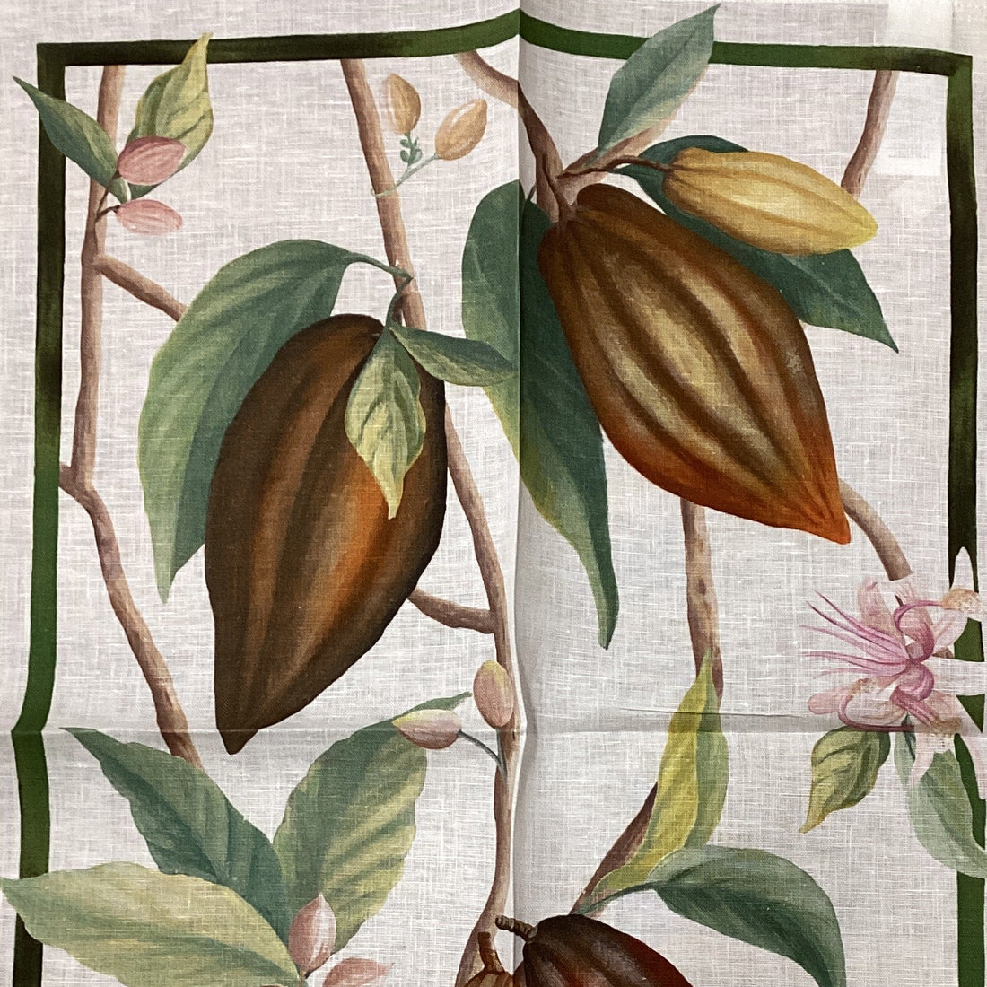 Canovaccio in puro Lino TESSITURA TOSCANA - Cocoa Verde