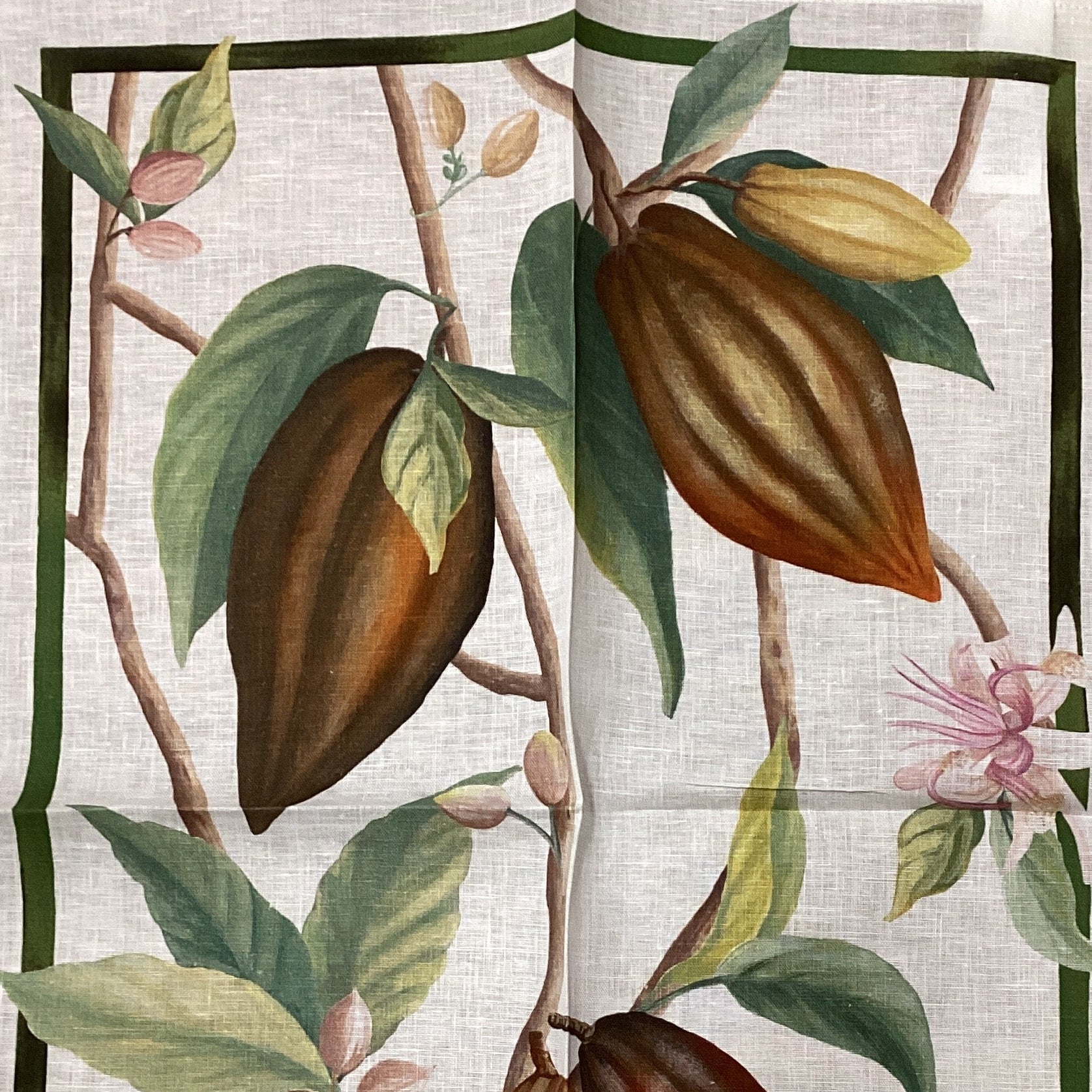 Canovaccio in puro Lino TESSITURA TOSCANA - Cocoa Verde