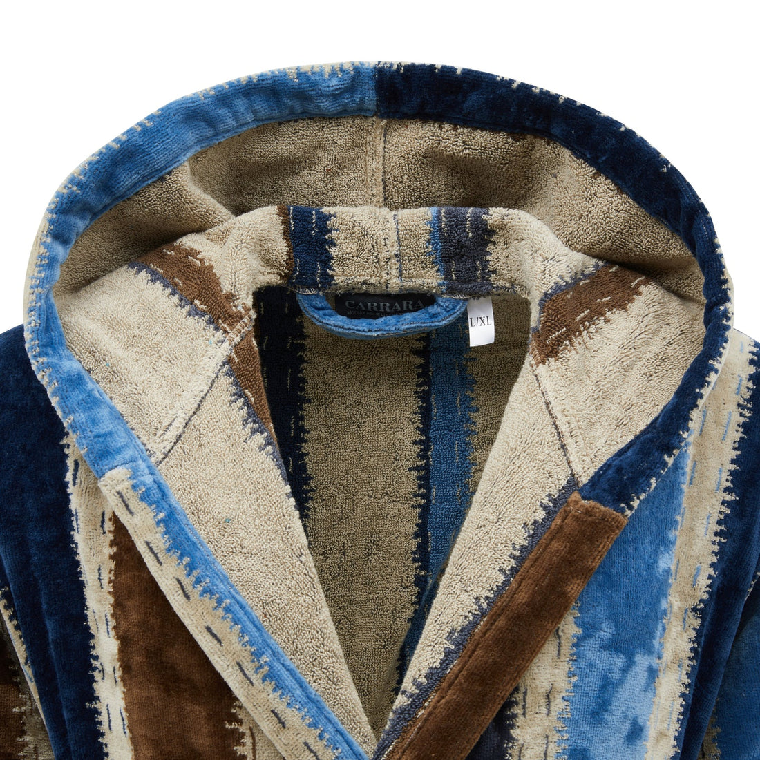 Accappatoio Unisex con Cappuccio in Spugna Velour CARRARA - Daza