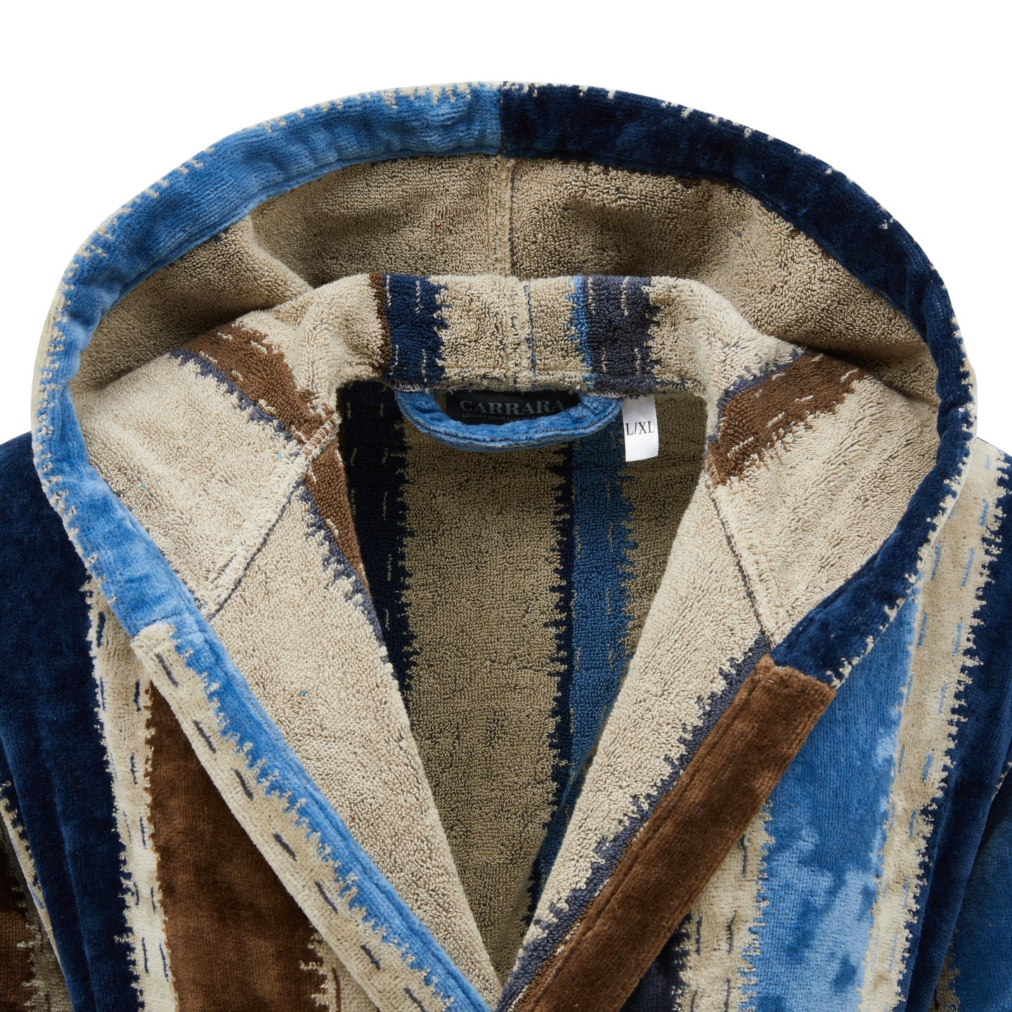 Accappatoio Unisex con Cappuccio in Spugna Velour CARRARA - Daza