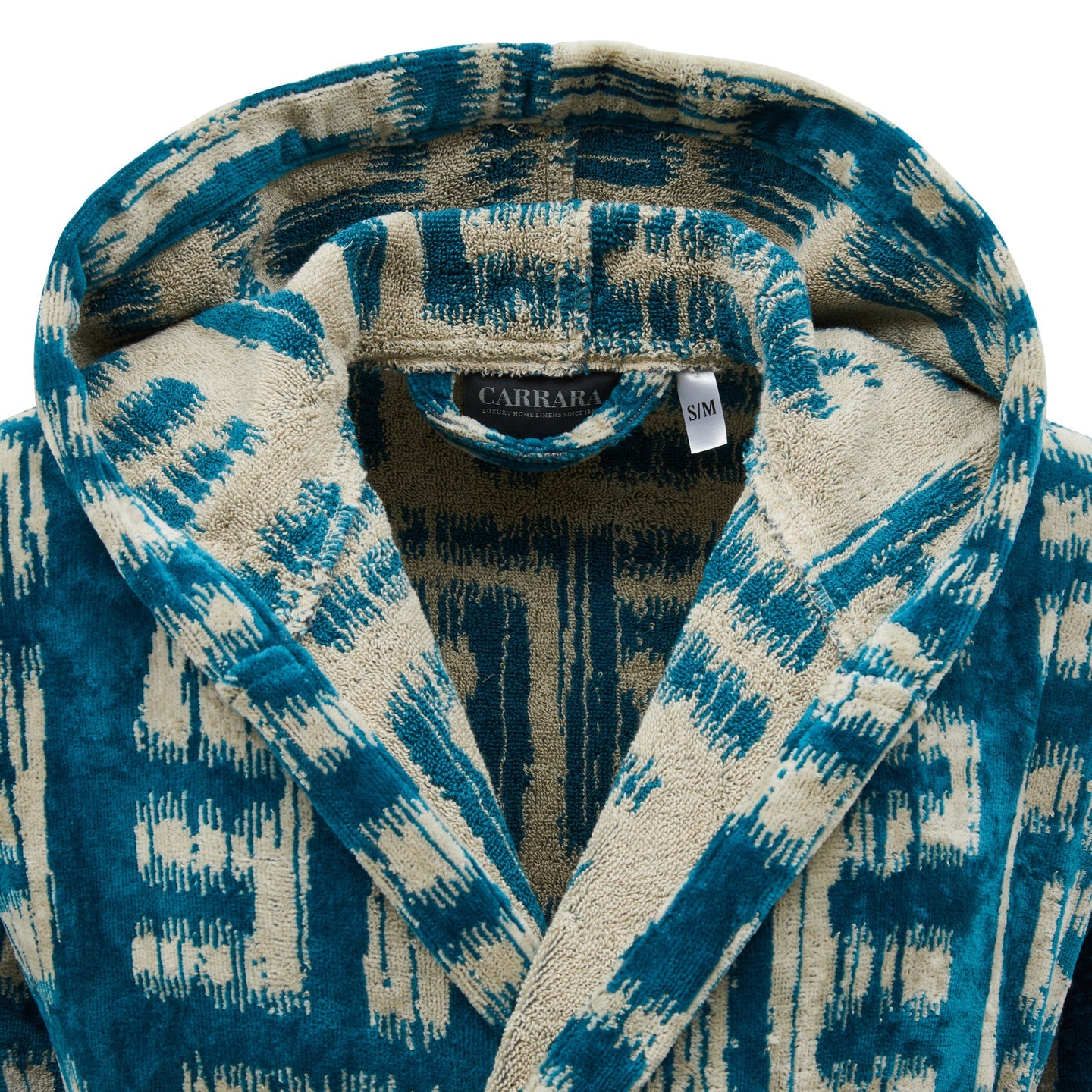 Accappatoio Unisex con Cappuccio in Spugna Velour CARRARA - Gazi