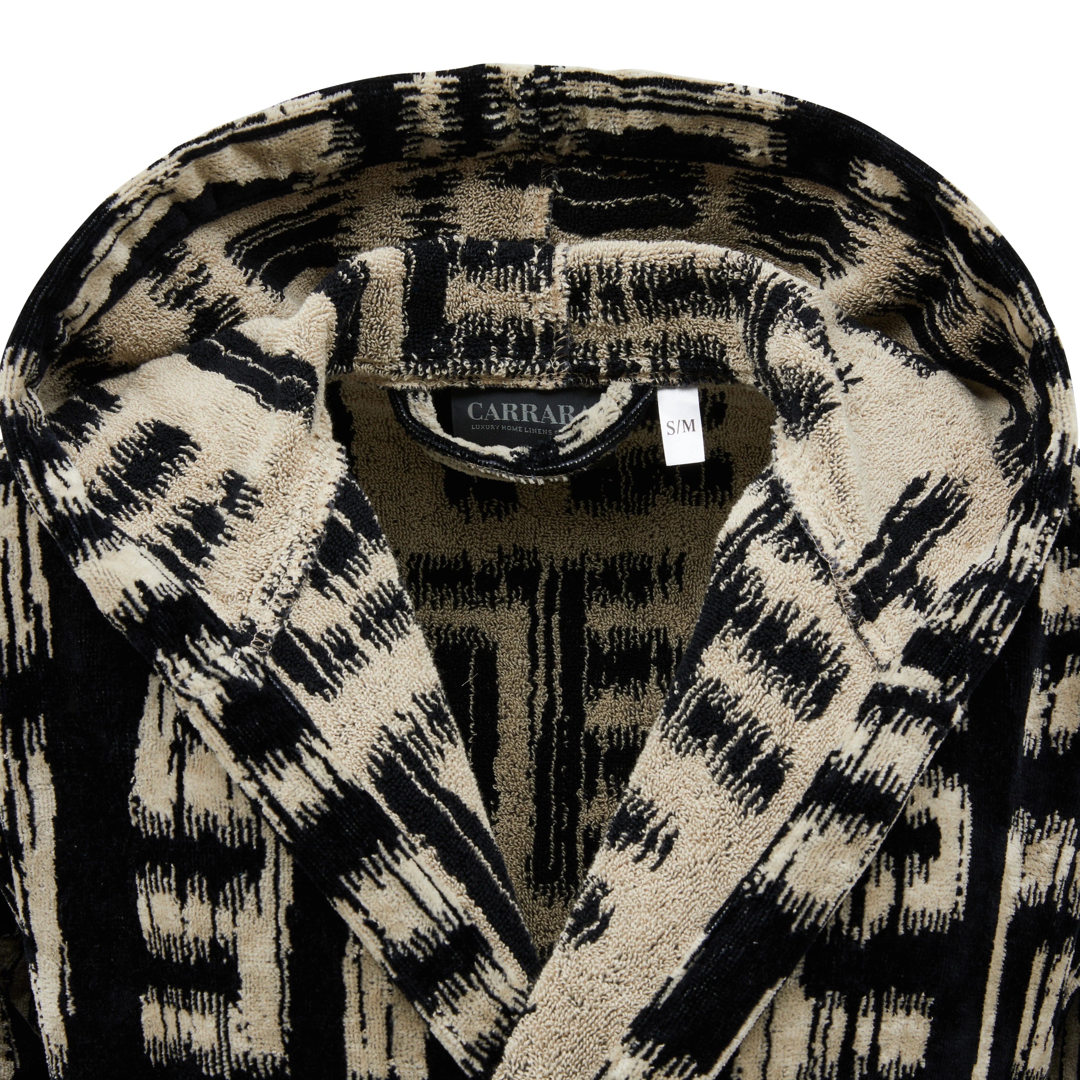 Accappatoio Unisex con Cappuccio in Spugna Velour CARRARA - Gazi