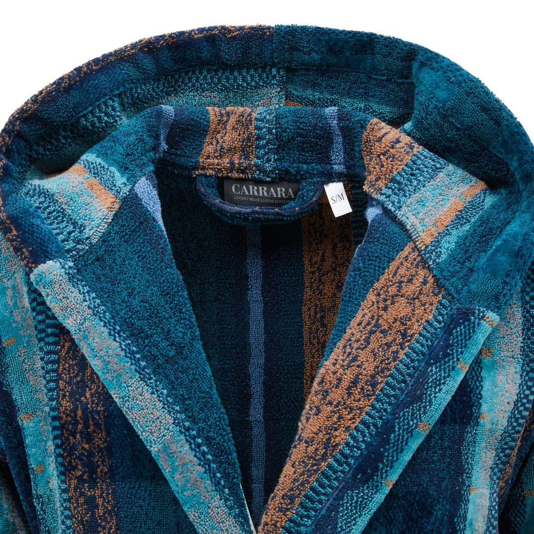 Accappatoio Unisex con Cappuccio in Spugna Velour CARRARA - Tandy