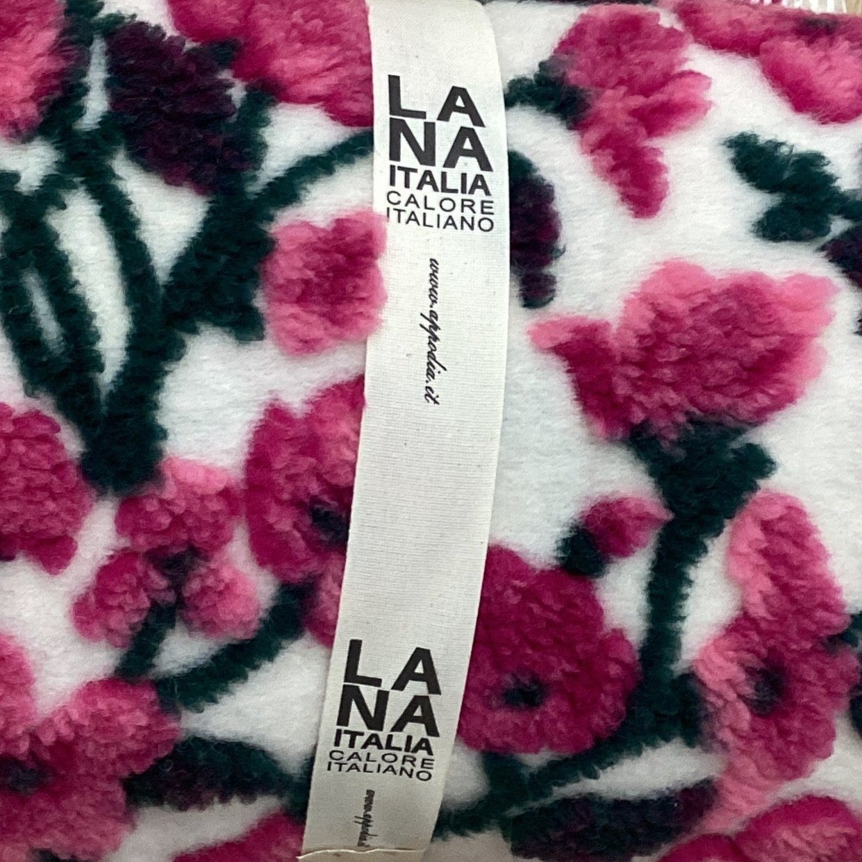 Plaid Blanket in Boiled Wool LANA ITALIA - Camellia 