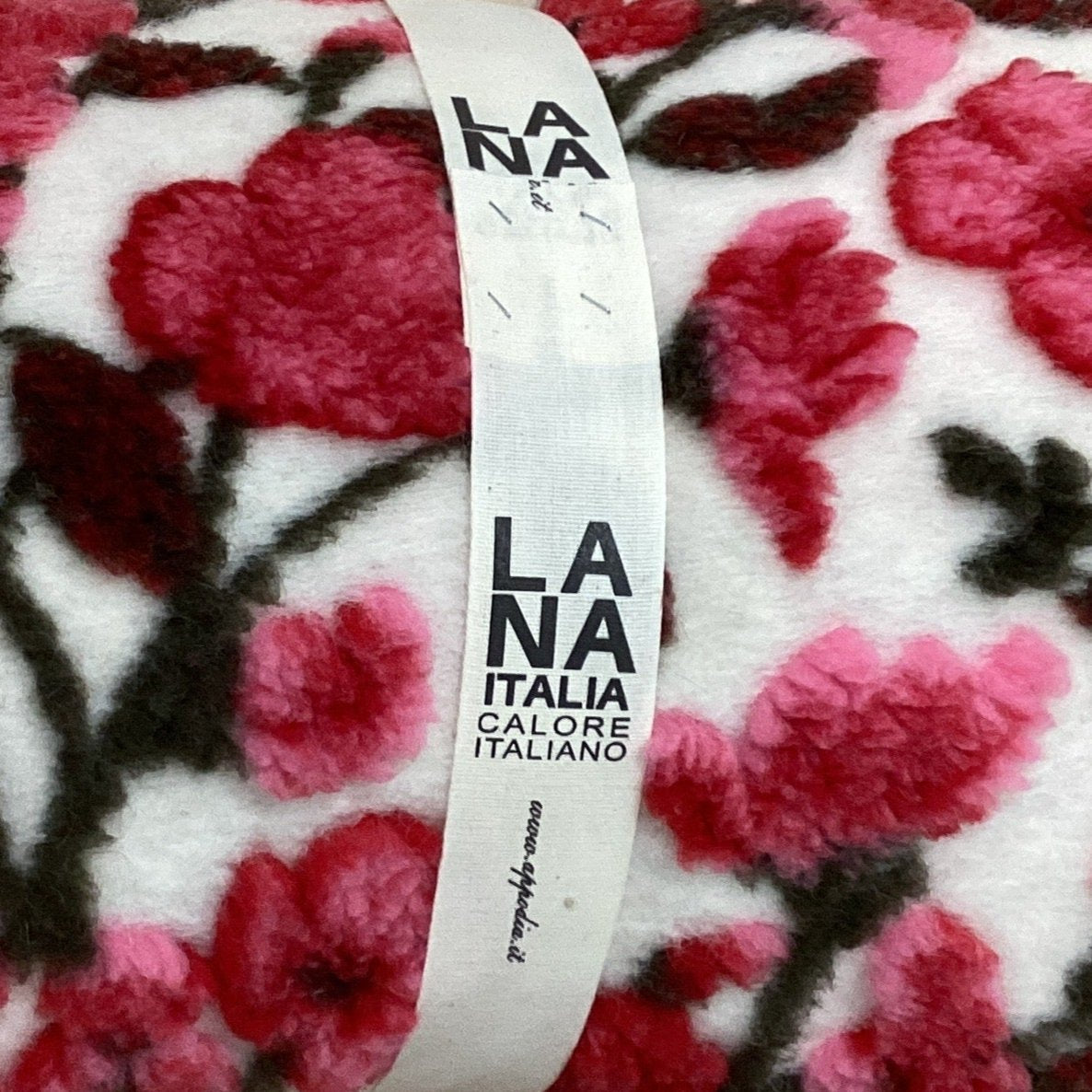 Plaid Blanket in Boiled Wool LANA ITALIA - Camellia 