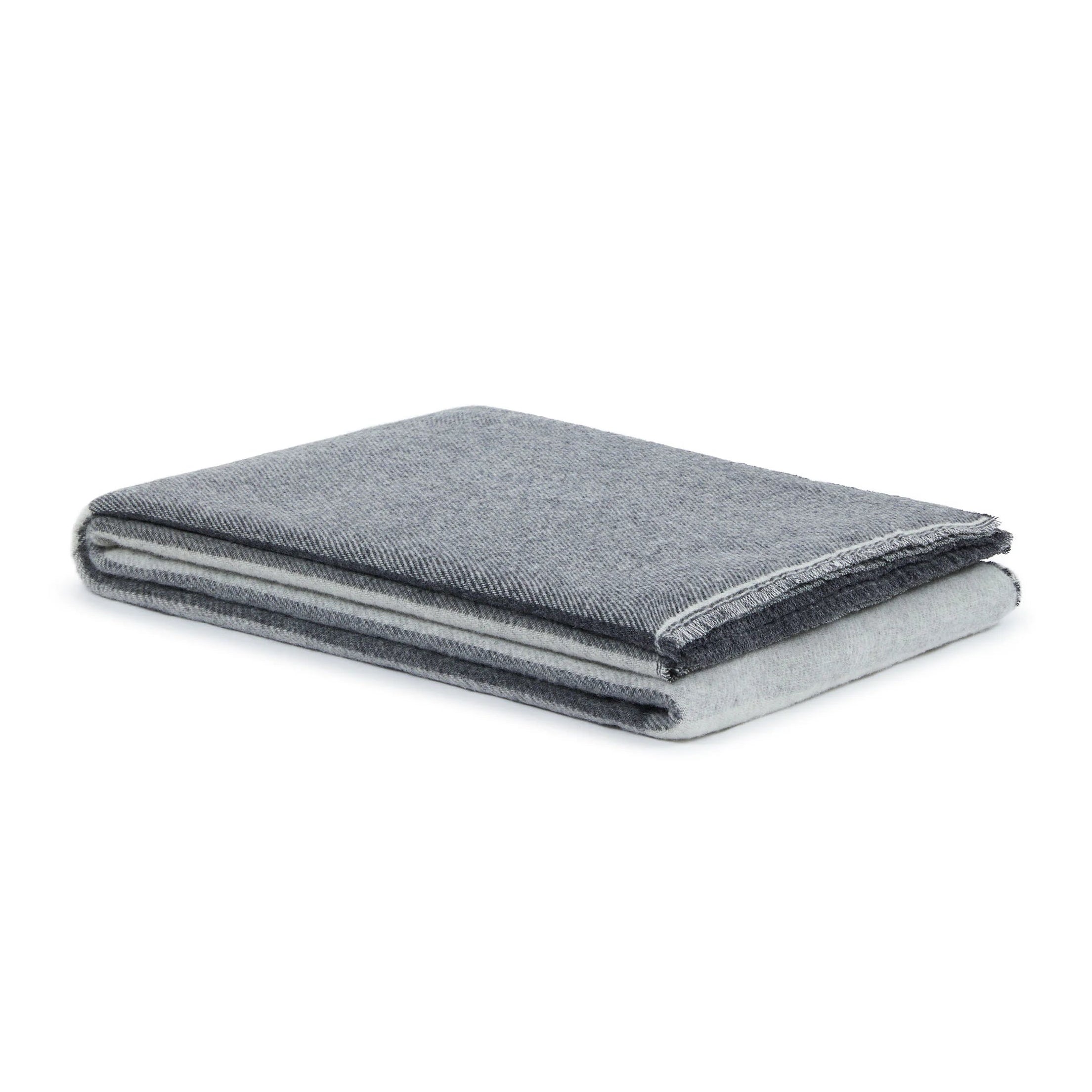 Plaid in Lana Merinos e Cashmere LANEROSSI - Ascot Grigio