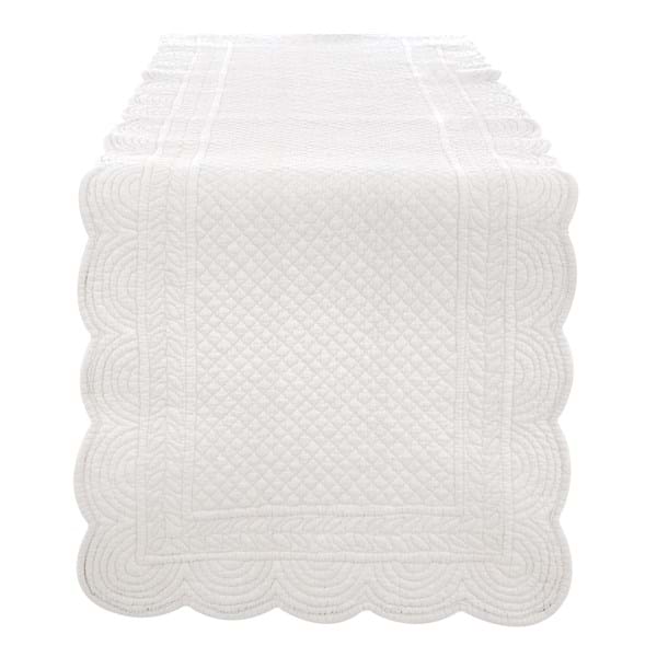 Runner in Cotone Trapuntato BLANC MARICLO' - Carmen Avorio