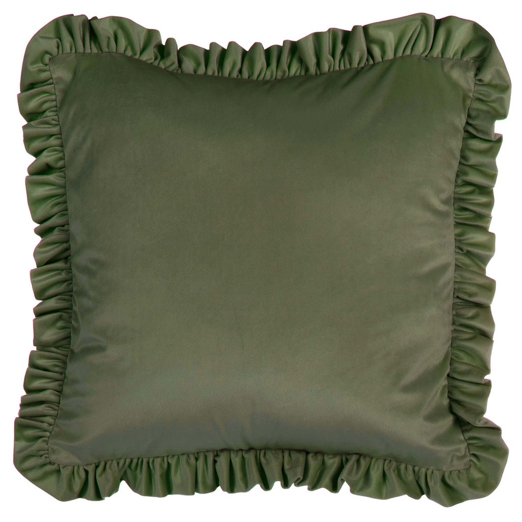 Velvet cushion with Gale BLANC MARICLO' - A3359299