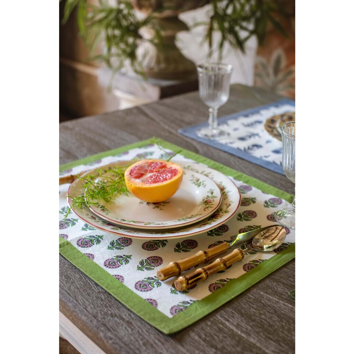 American Placemat with Border BLANC MARICLO' - Amore Italia